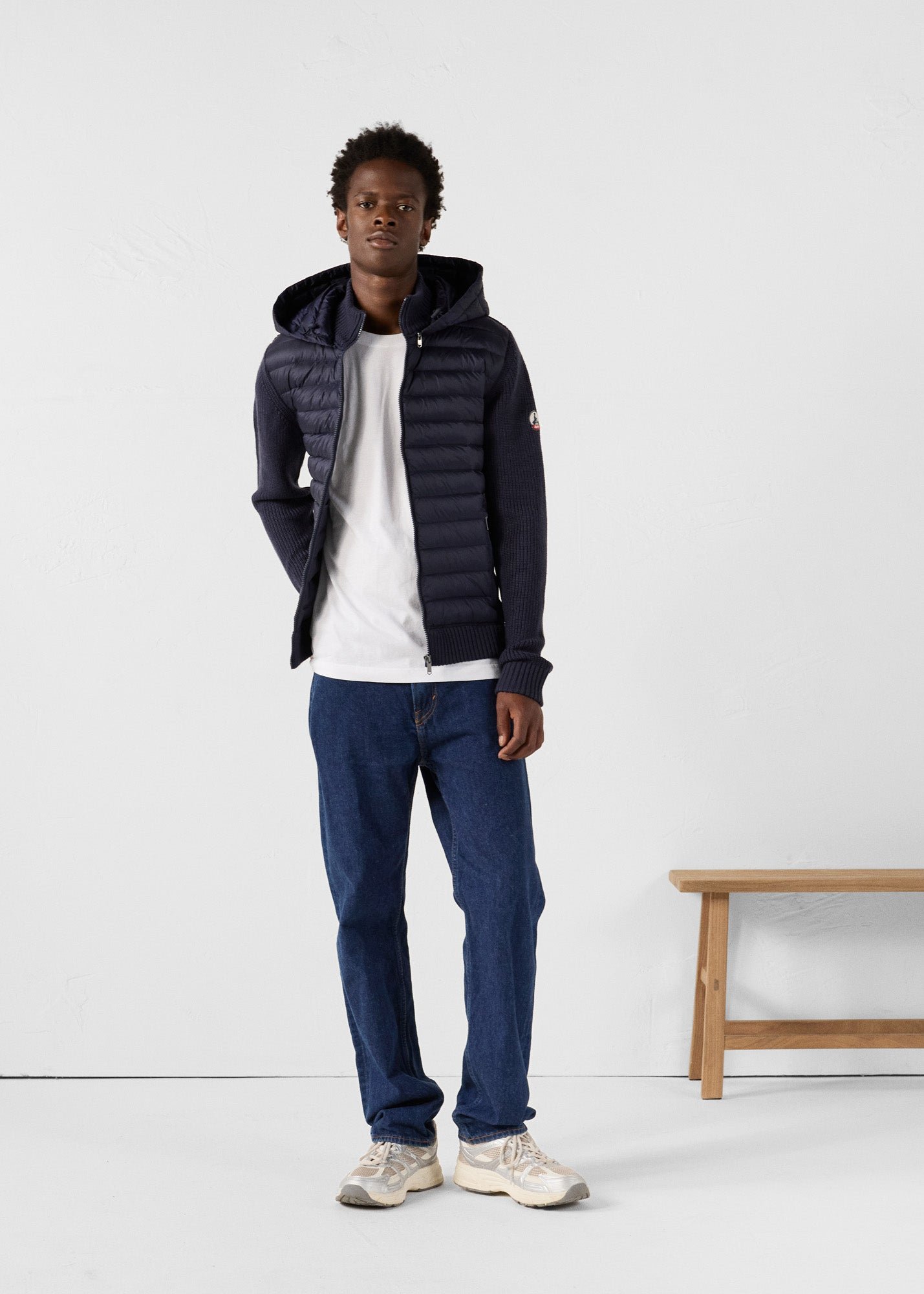 Two-tone jumping down jacket JOTT Blue