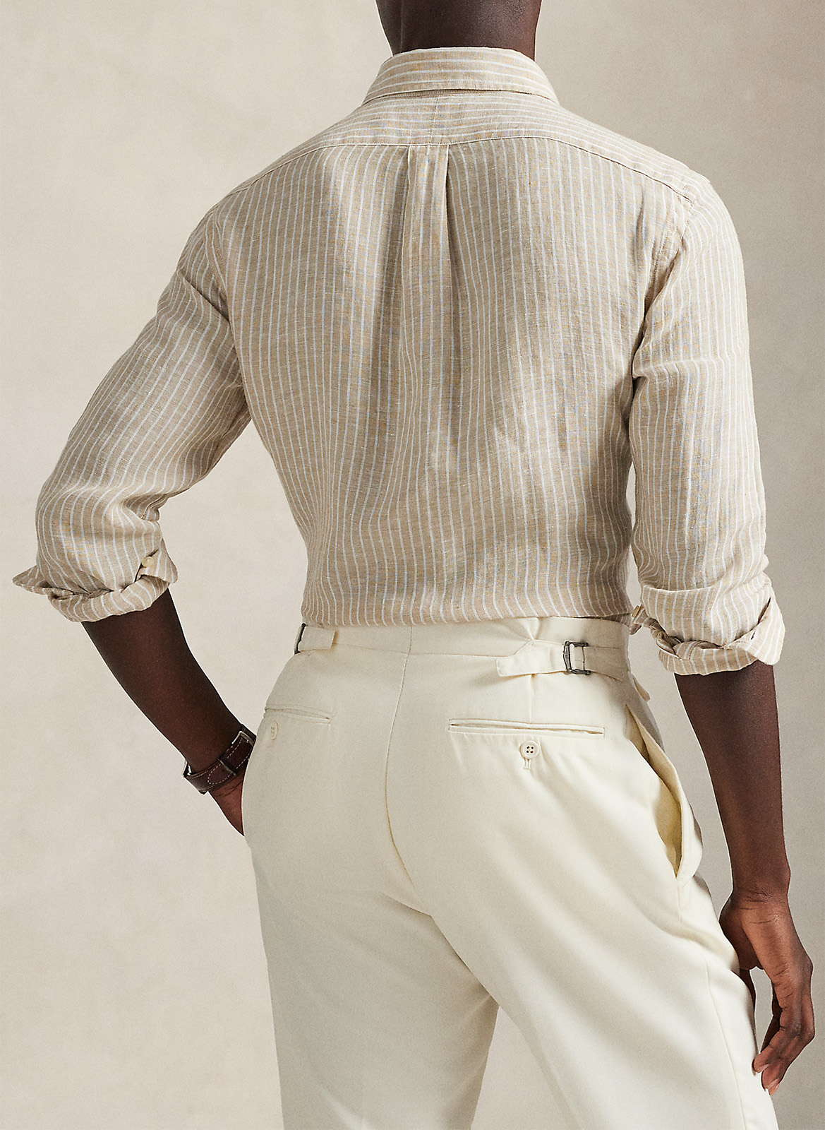 Gerade geschnittenes Leinenhemd POLO RALPH LAUREN Beige