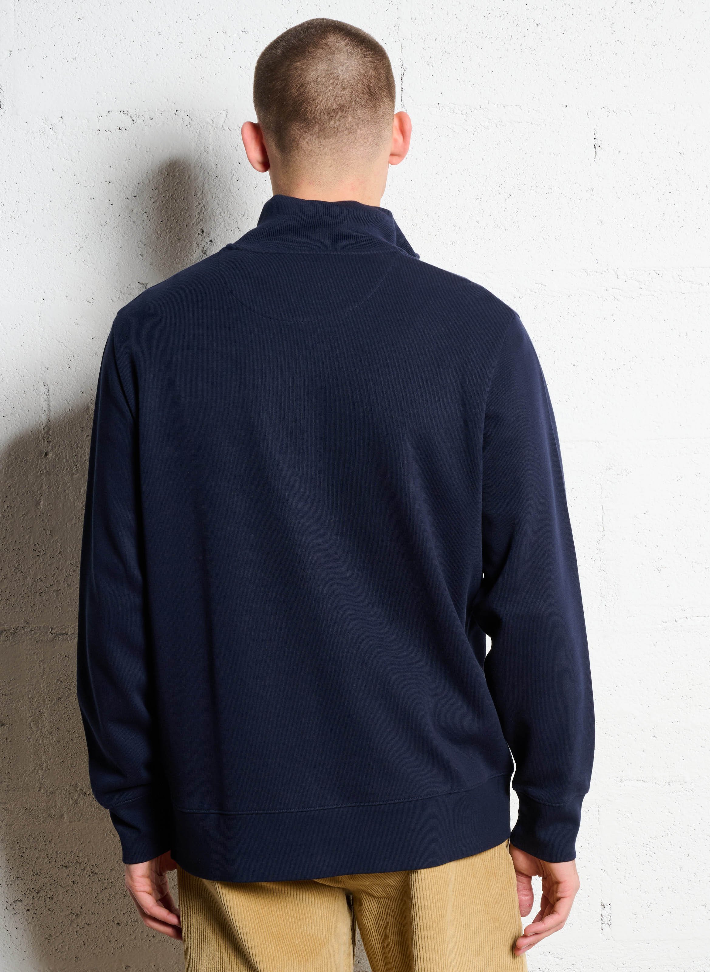 Gilet col montant en coton GANT Bleu