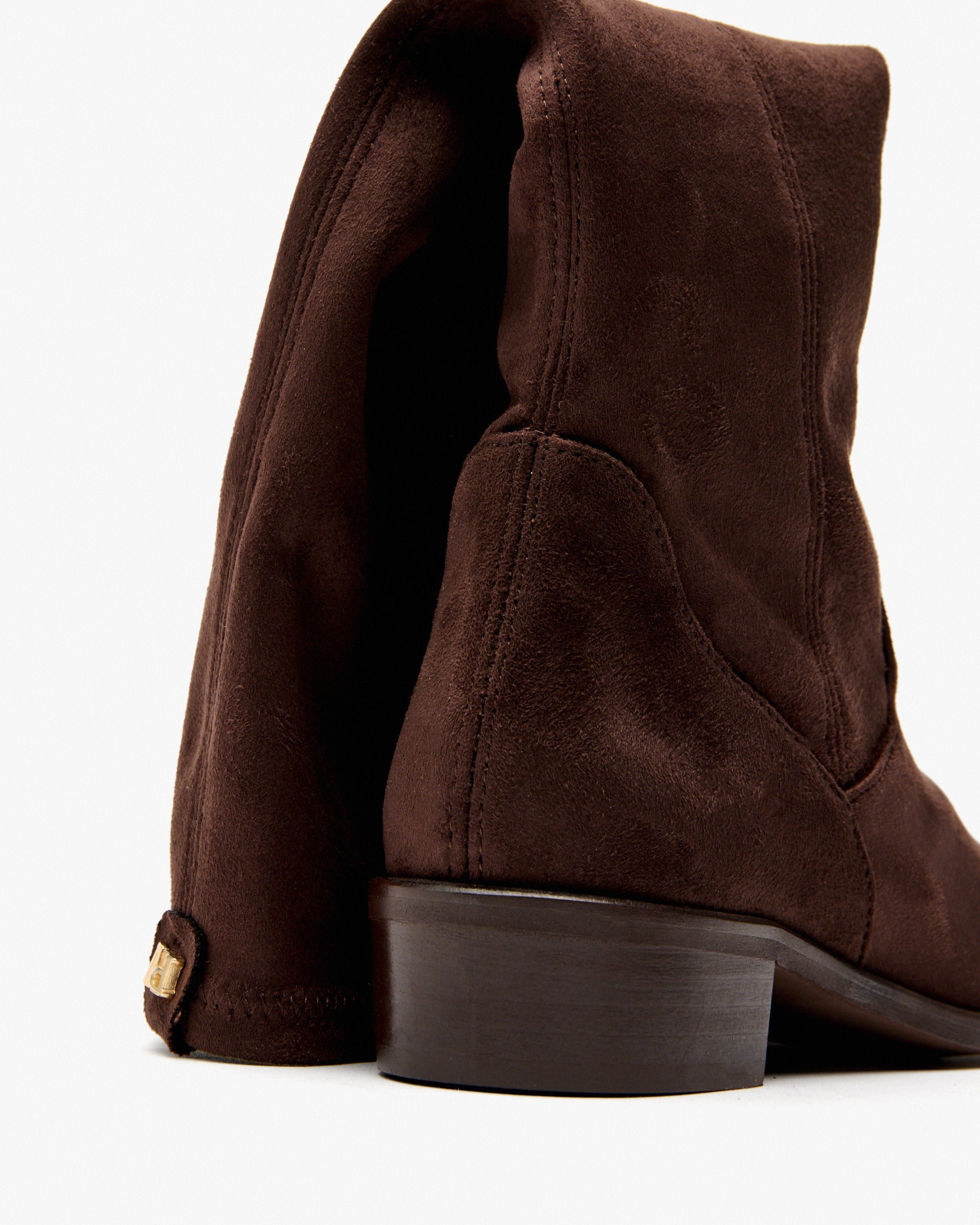 High shaft boots in stretch fabric. PEDRO MIRALLES Brown