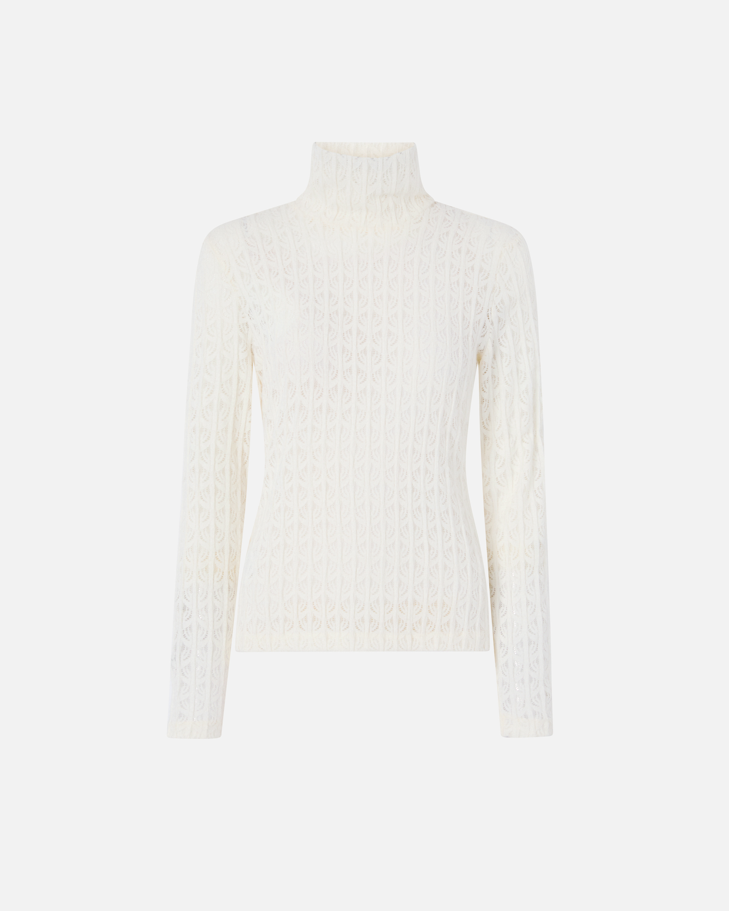 Lace sweater with sheer details PINKO White