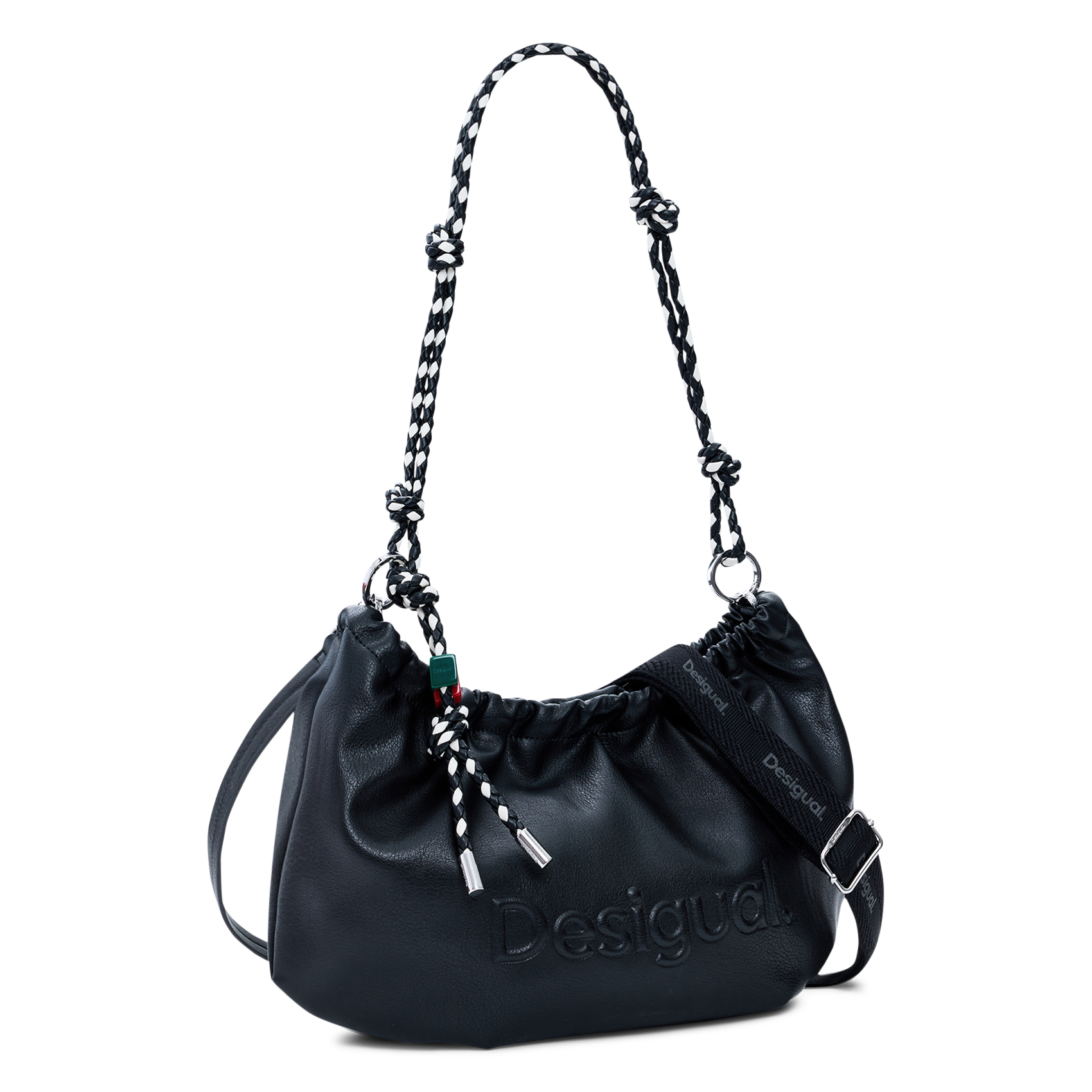 Bolso al hombro de piel de imitación DESIGUAL Negro