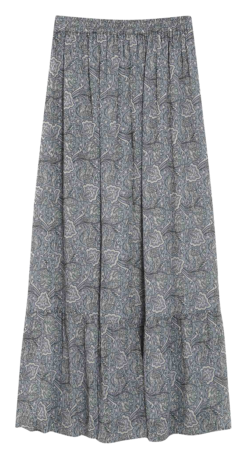 Jupe longue évasée à imprimé GRACE ET MILA Bleu