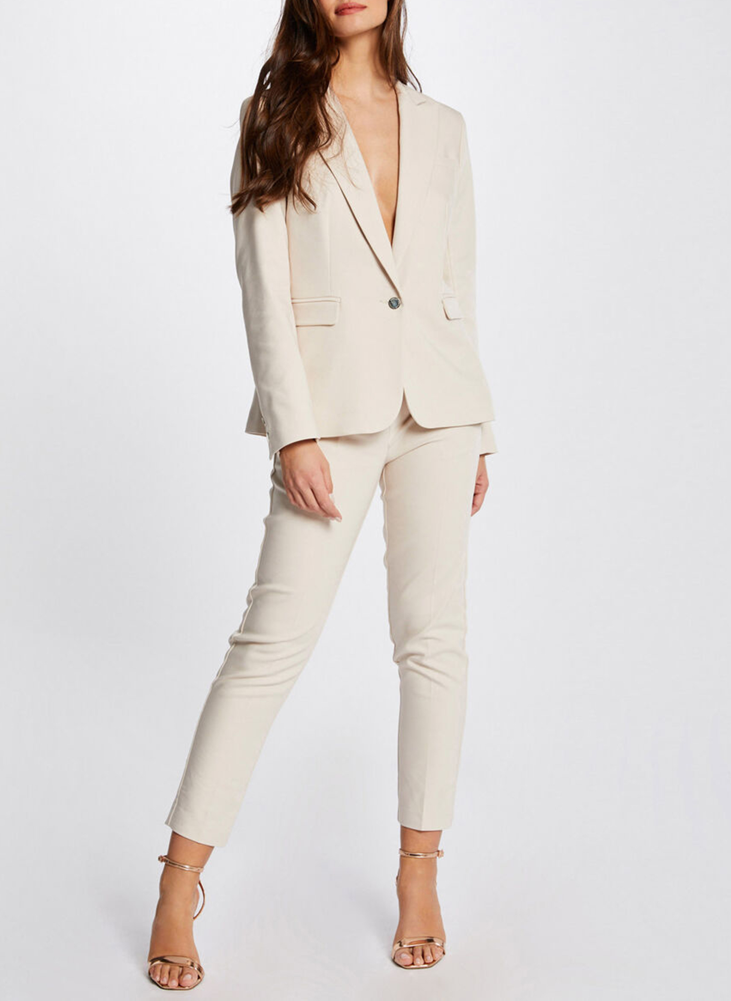 Pantalon slim 7/8ème MORGAN Beige