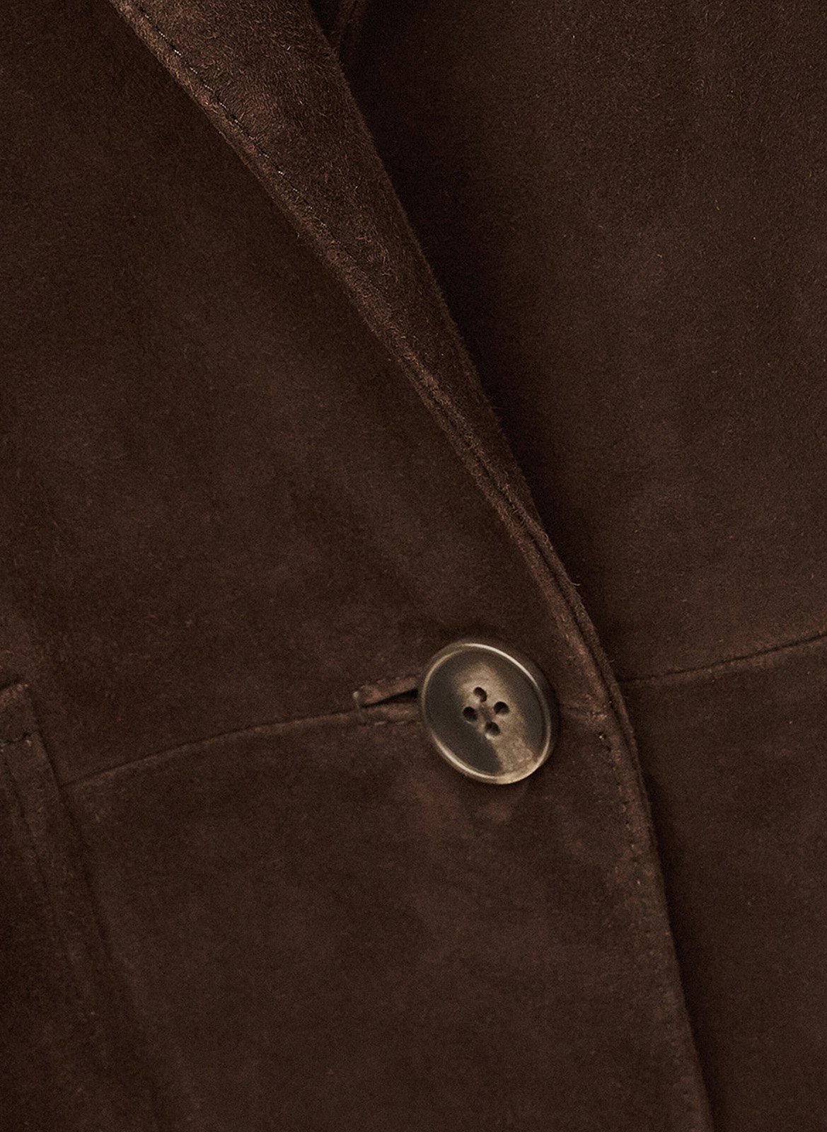 Veste de blazer droite en cuir BA&SH Marron