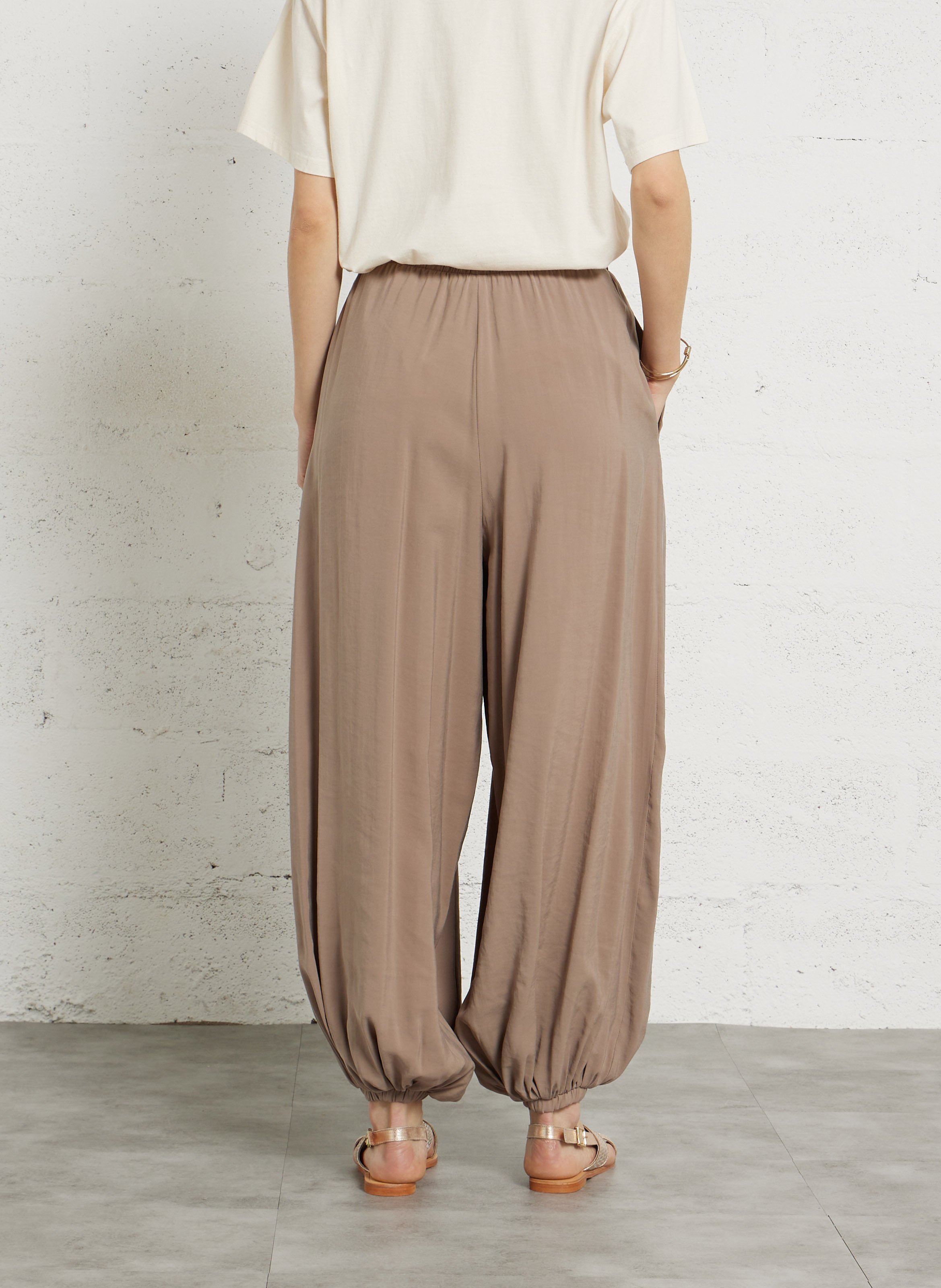 Pantalon large  PLEASE Marron