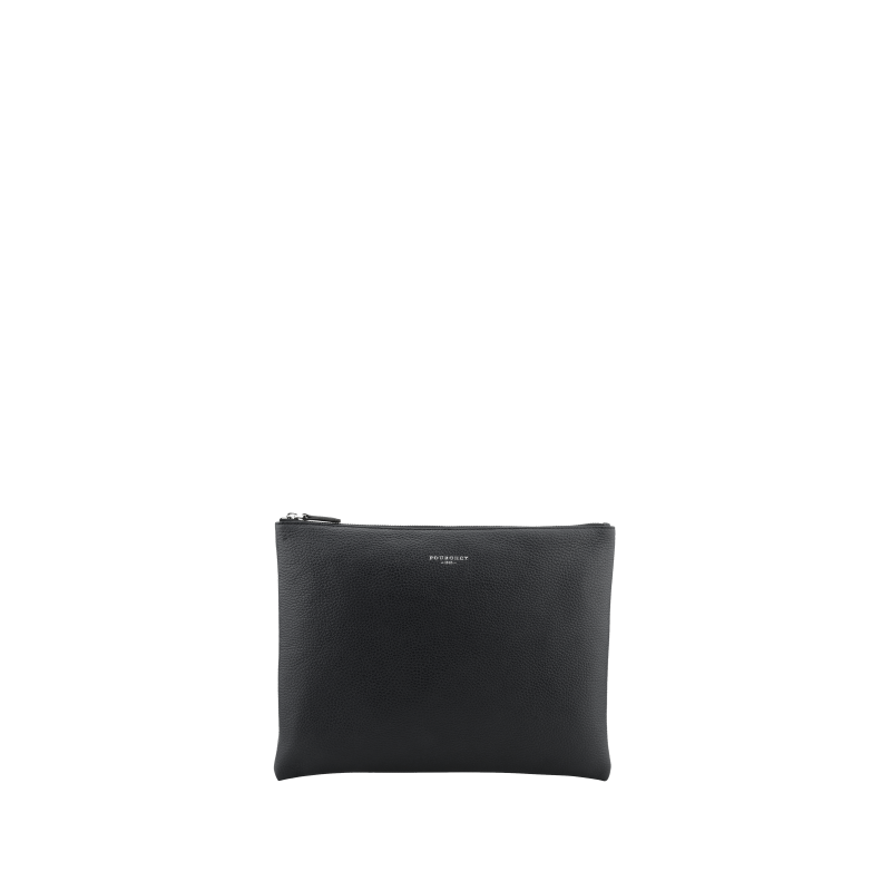 Calfskin leather shoulder bag POURCHET