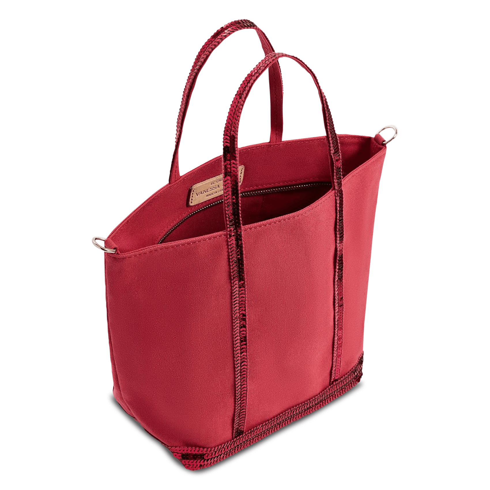 Mini-Shopper aus Baumwolle mit Pailletten VANESSA BRUNO Rosa