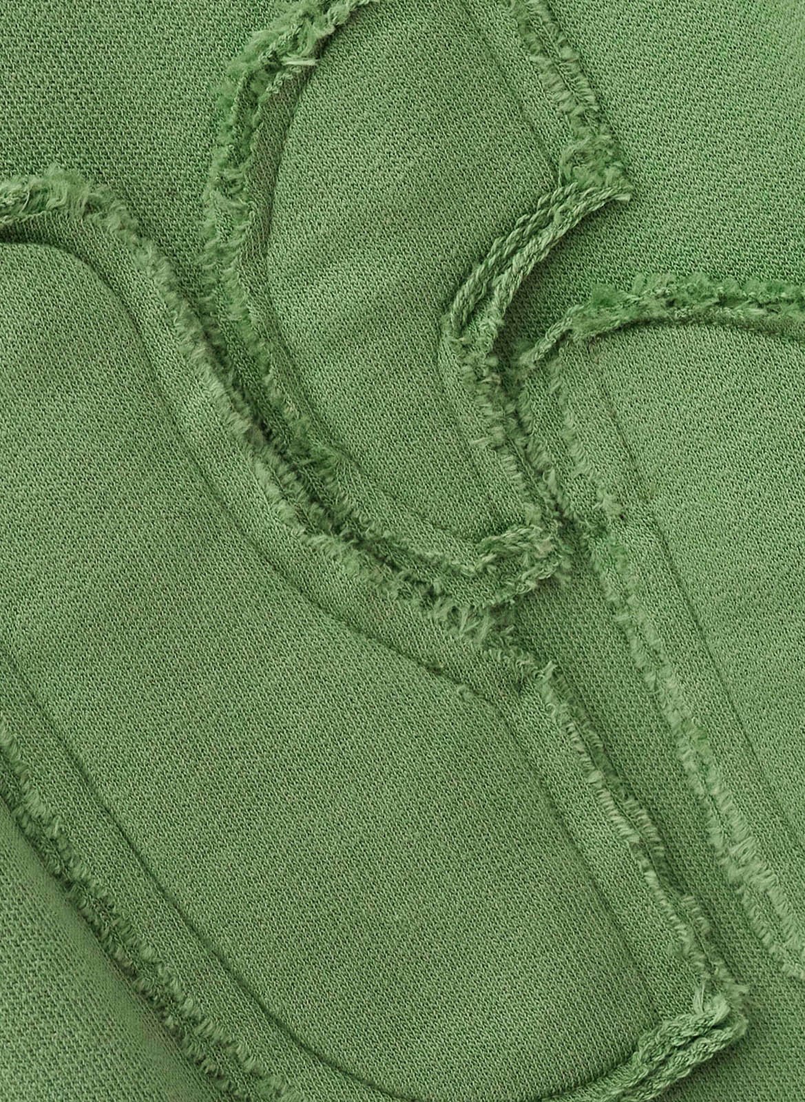 Wijde sweater met ronde hals en borduursel. BA&SH Groen