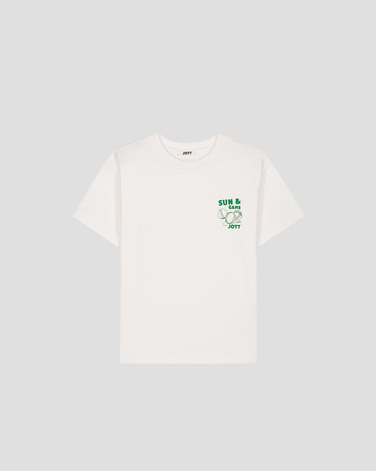 T-shirt enfant col rond imprimé mattia JOTT Blanc