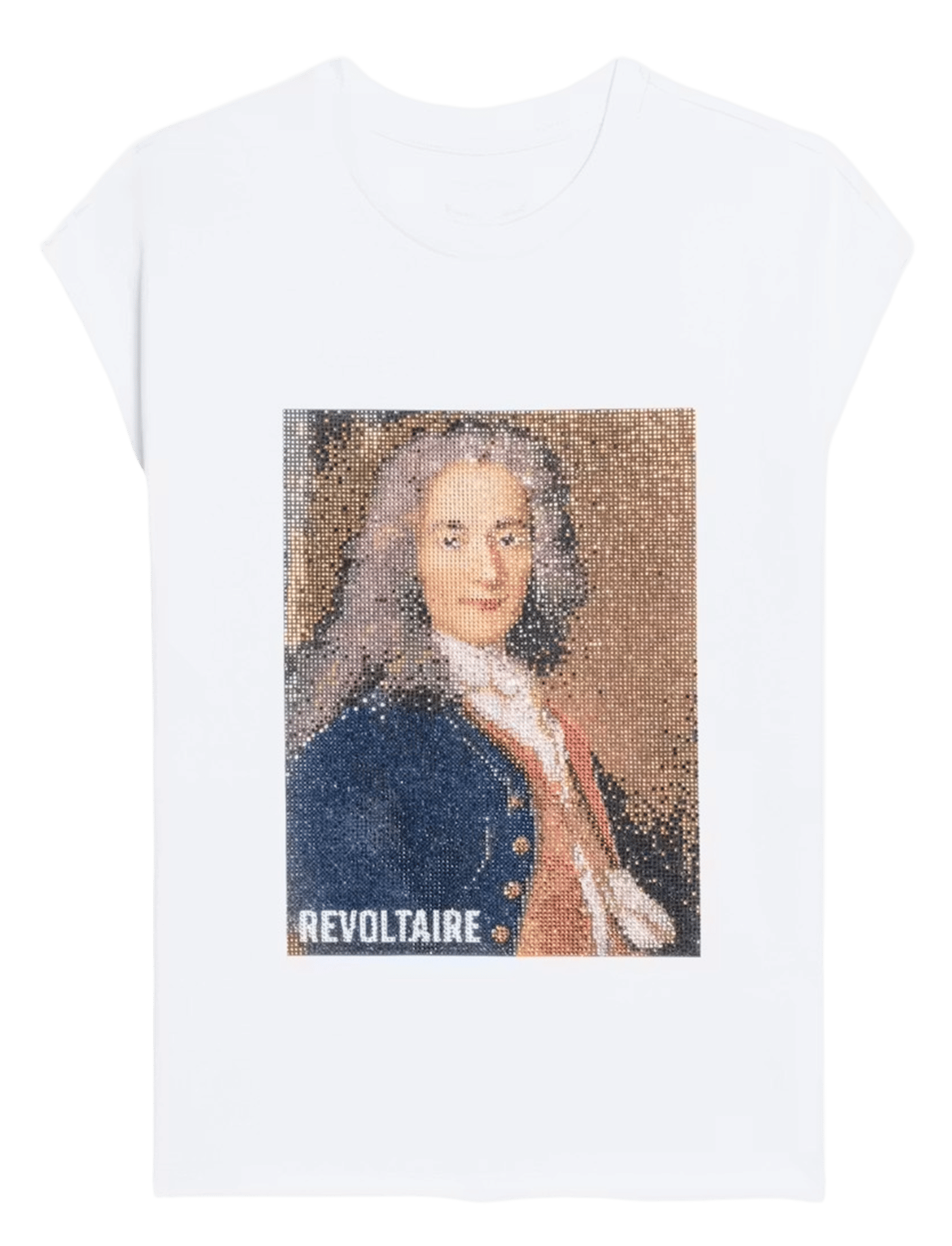 Baumwoll-Pullover mit Rundhalsausschnitt ZADIG&VOLTAIRE Weiss