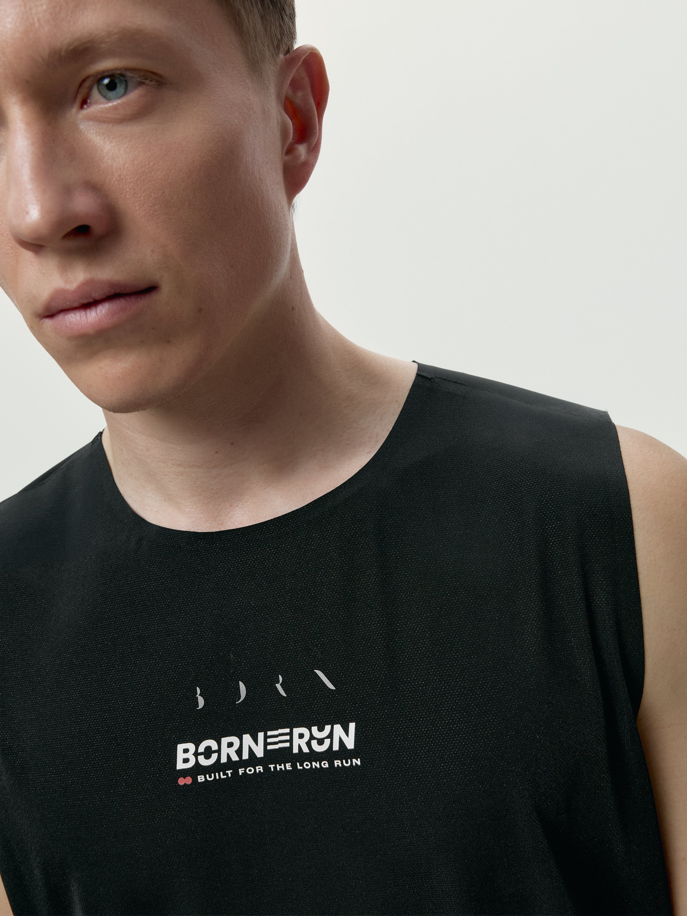 Men's running t-shirt ryder run performance BORN Black