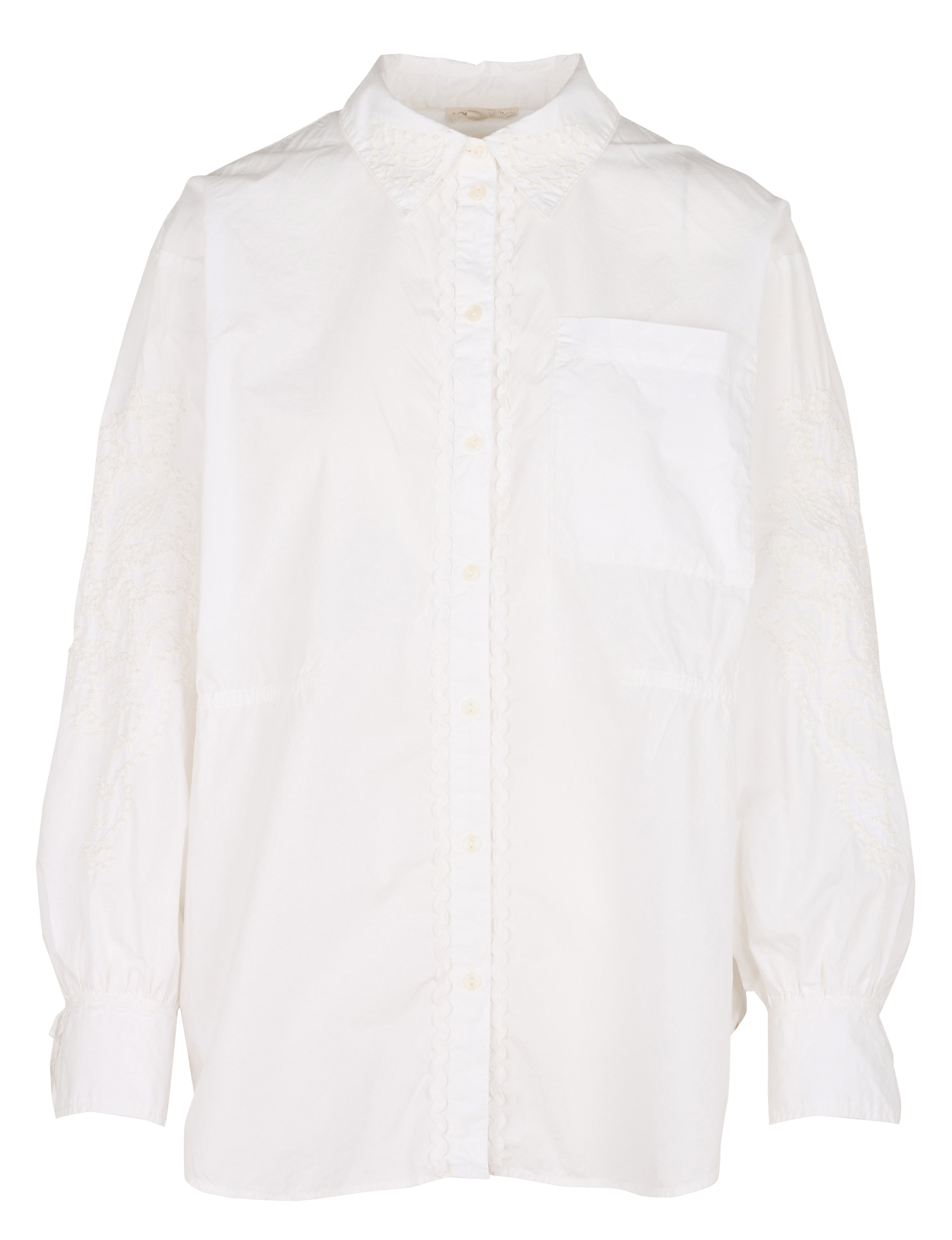 Organic cotton shirt with classic collar LOUISE MISHA Beige