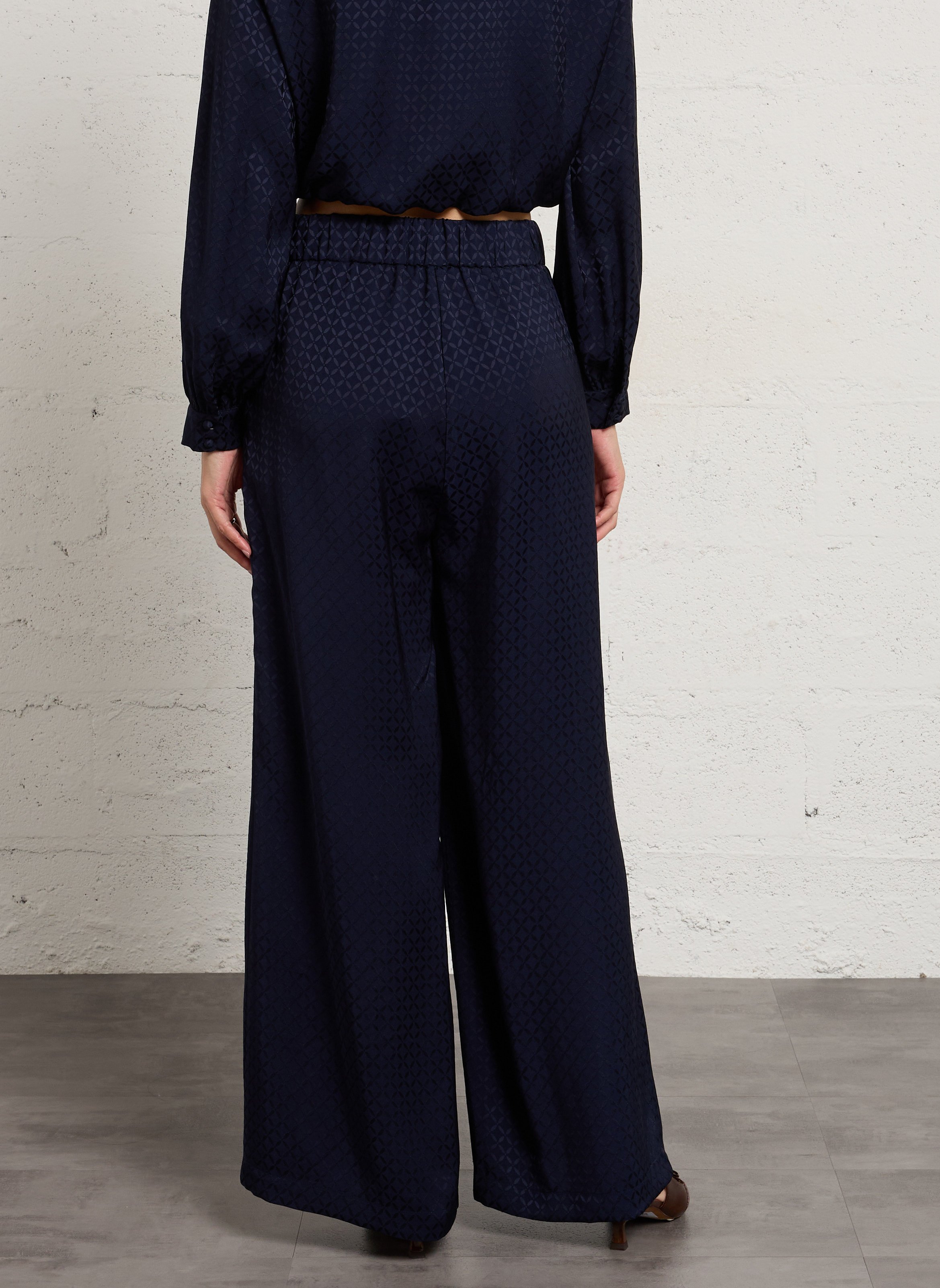 Azawood - Weite Hose mit hohem Bund SUNCOO Blau
