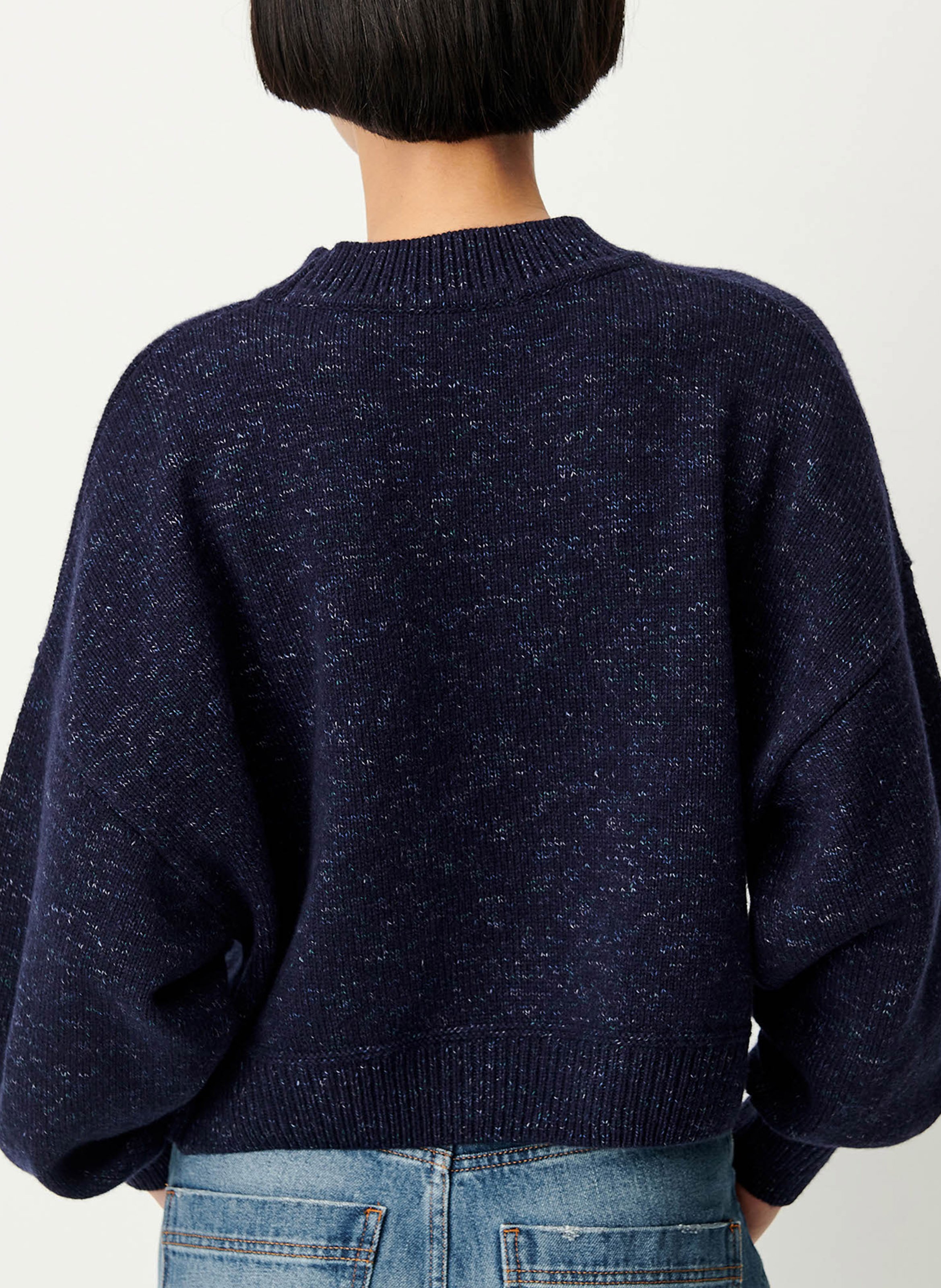 Loose-fit round-neck wool jumper SESSUN Blue