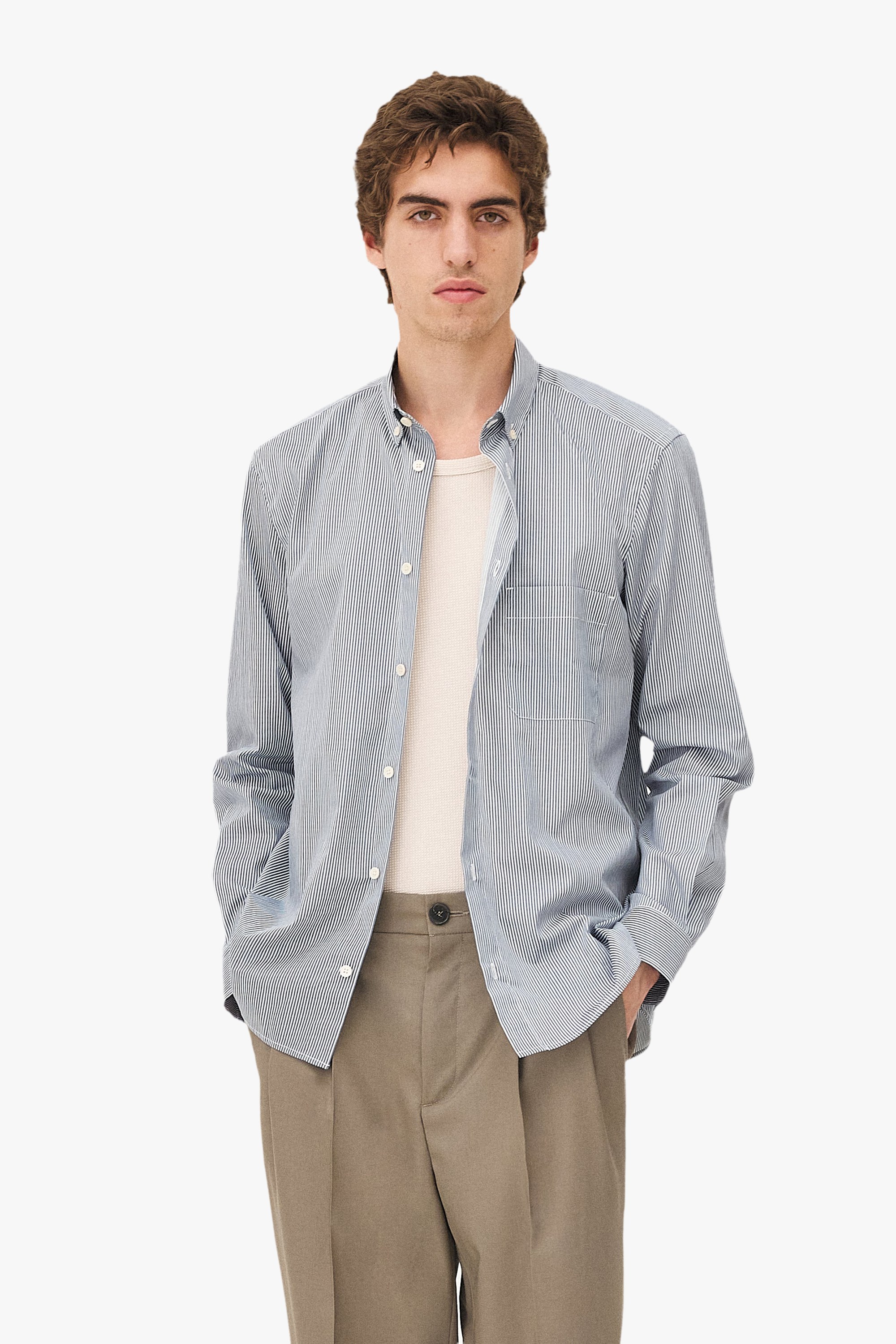 Striped Curtis Shirt Noyoco Blue