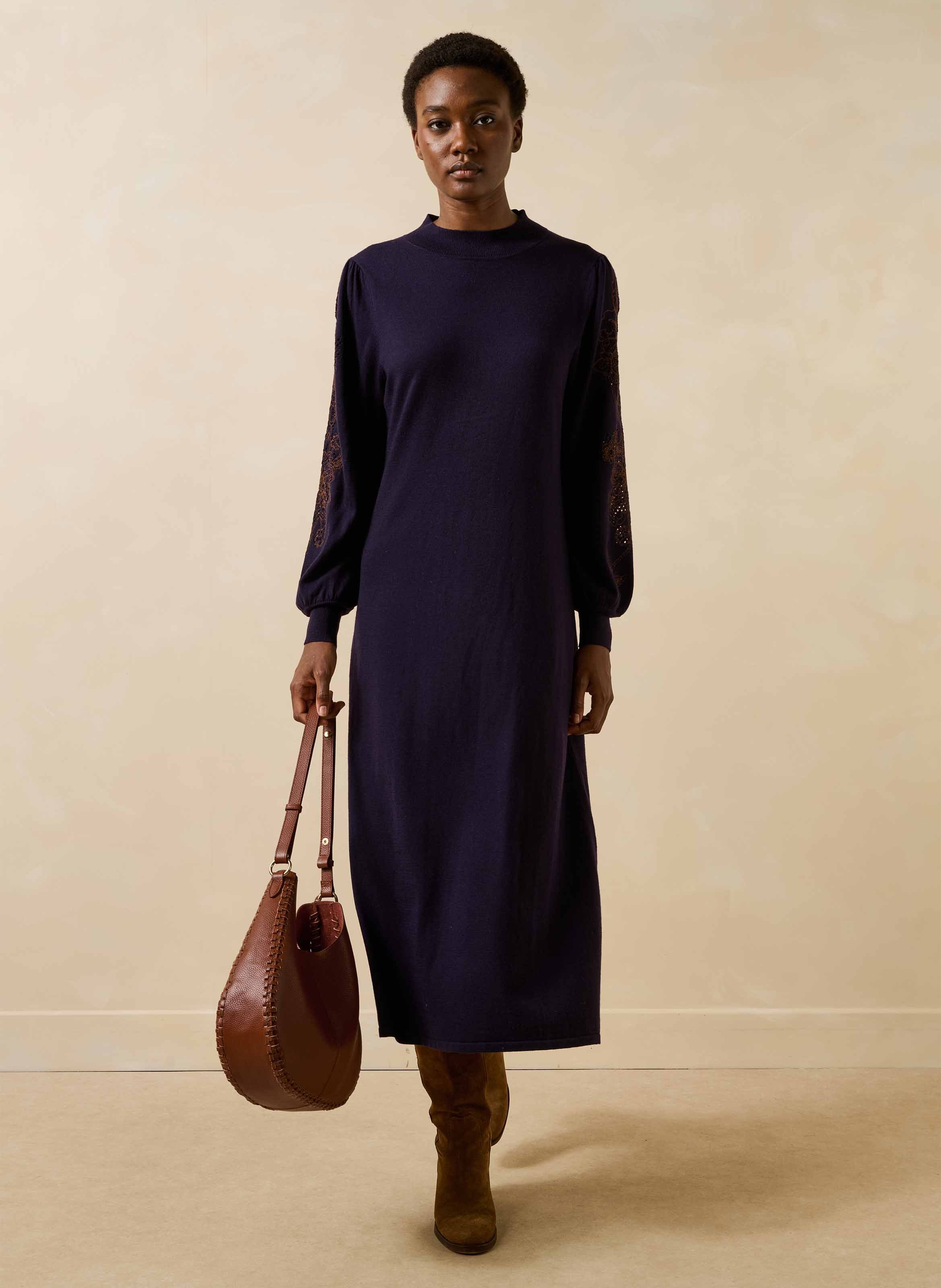 Langes, weites Pulloverkleid LA FEE MARABOUTEE