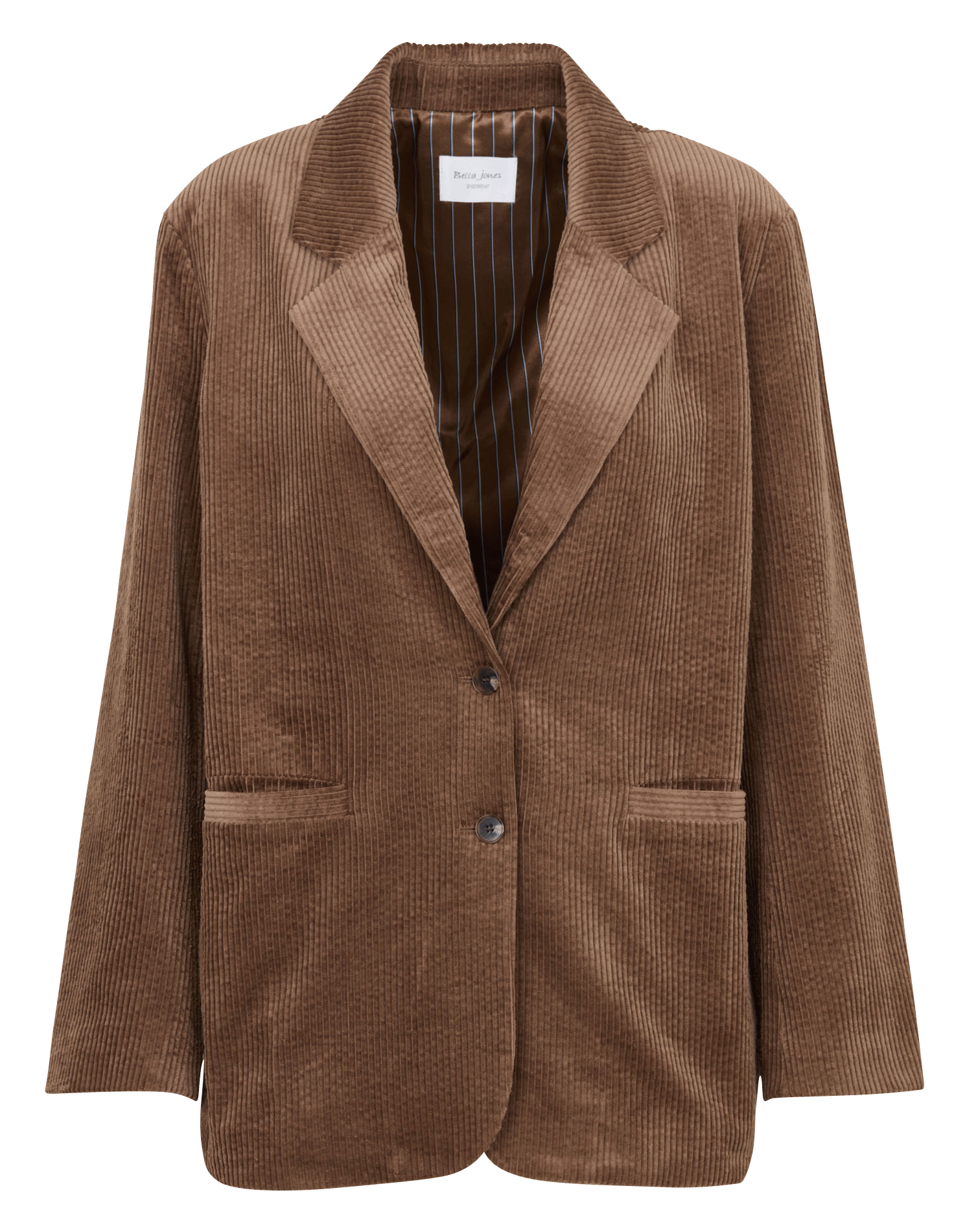 Veste de tailleur en velours côtelé de coton  BELLA JONES Marron