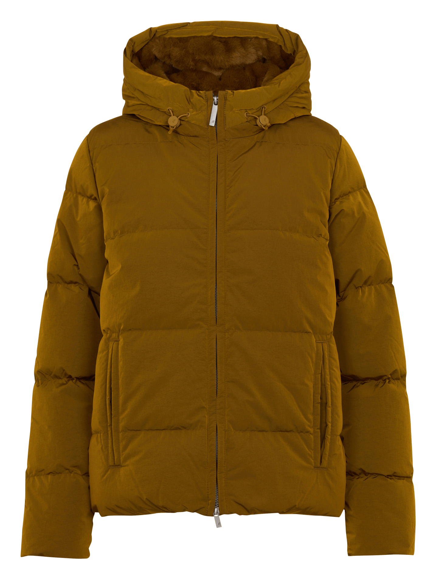 Gerade gesteppte Daunenjacke K-WAY Braun