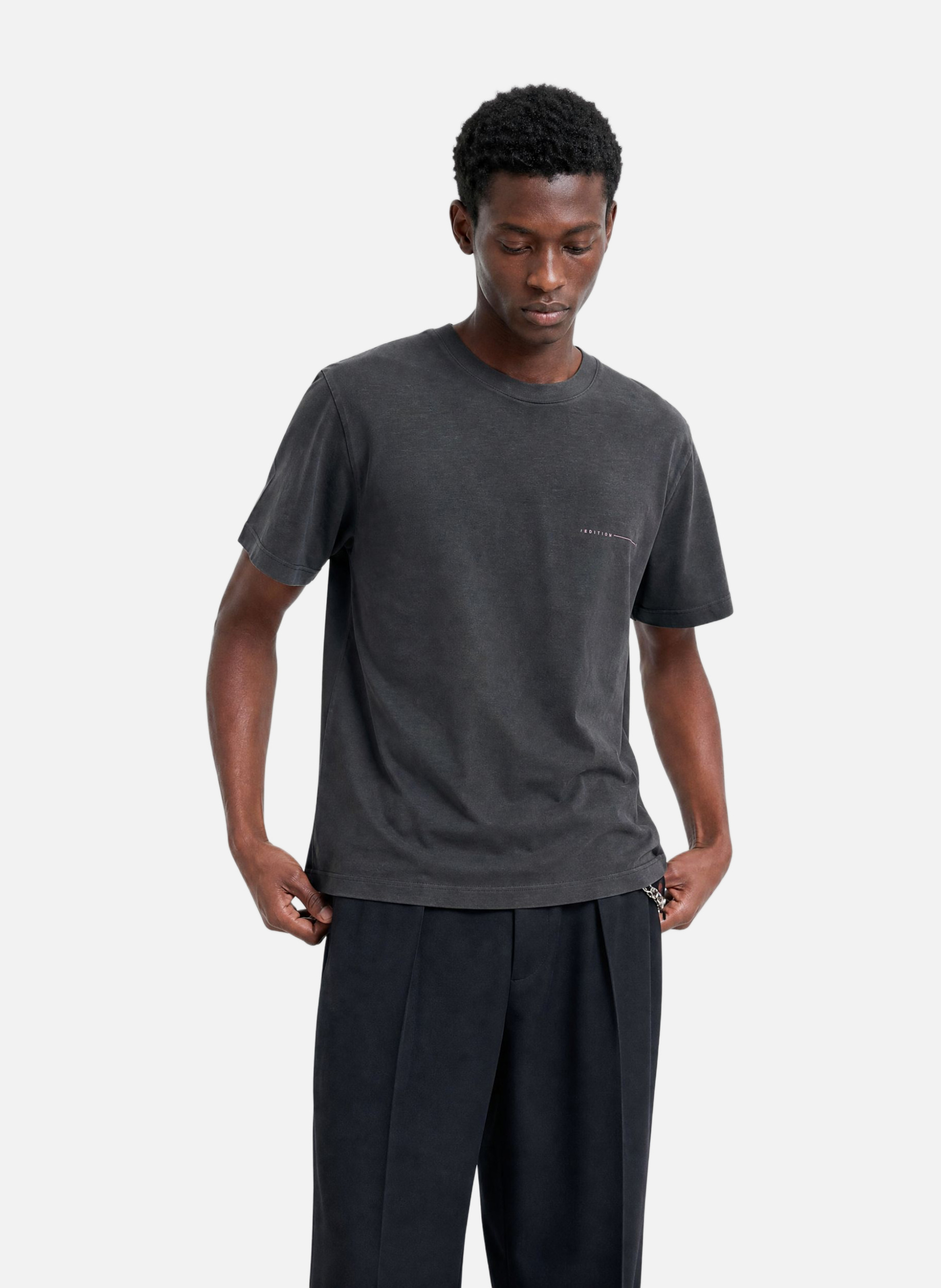 Black motorcycle screen-print T-shirt THE KOOPLES Black