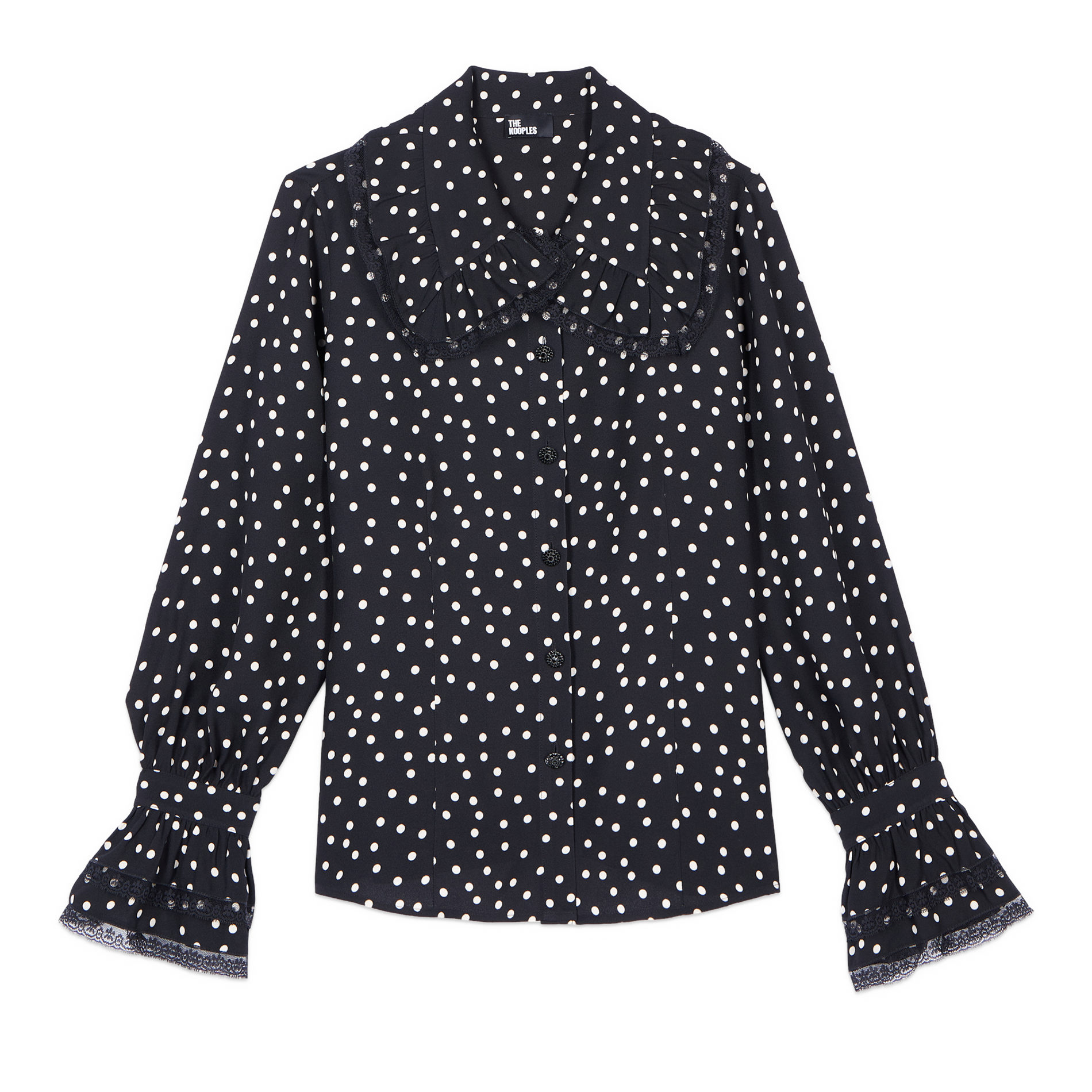 Spotted fitted shirt THE KOOPLES Black