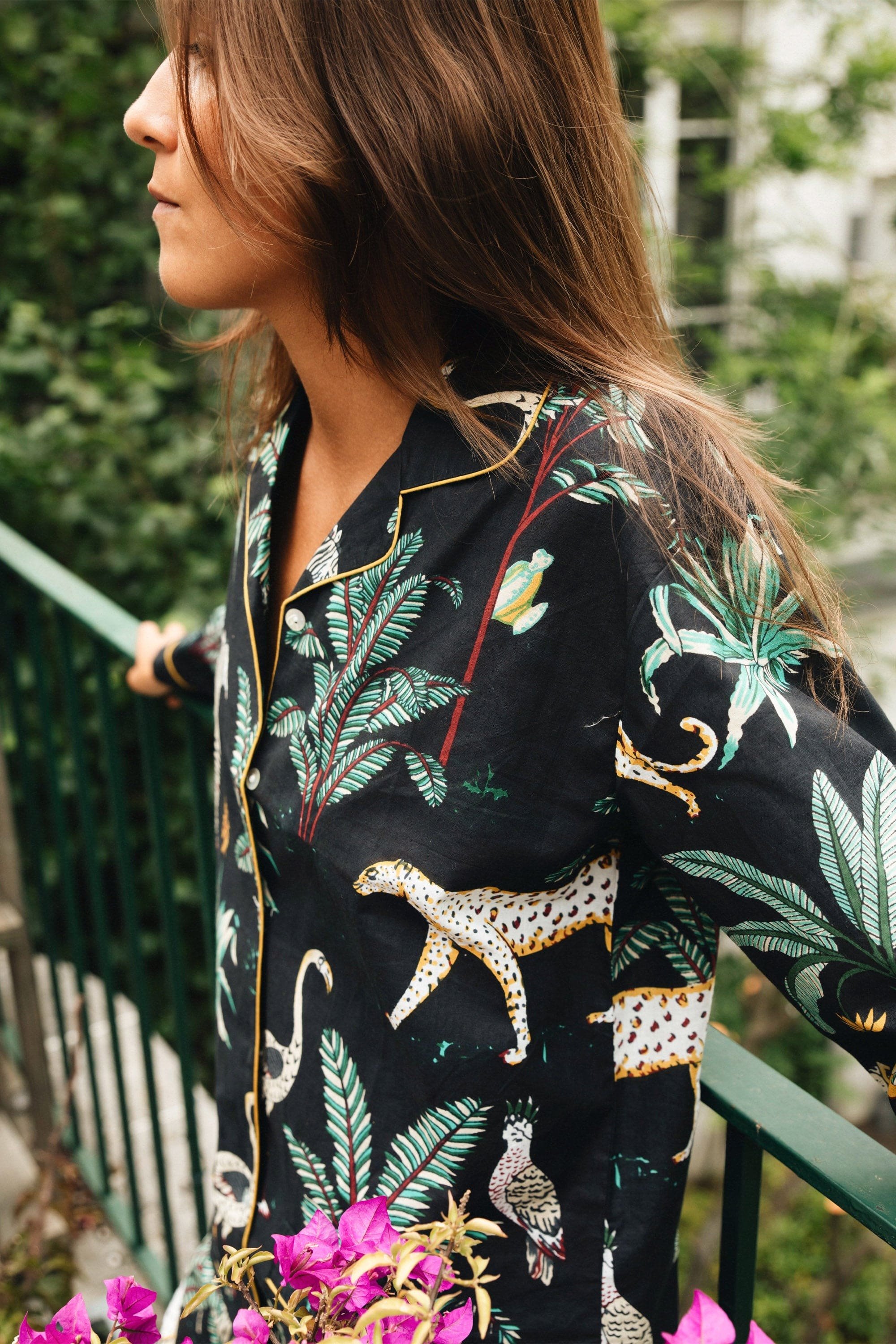 Pyjama coton imprime GERMAINE DES PRES Multicolore