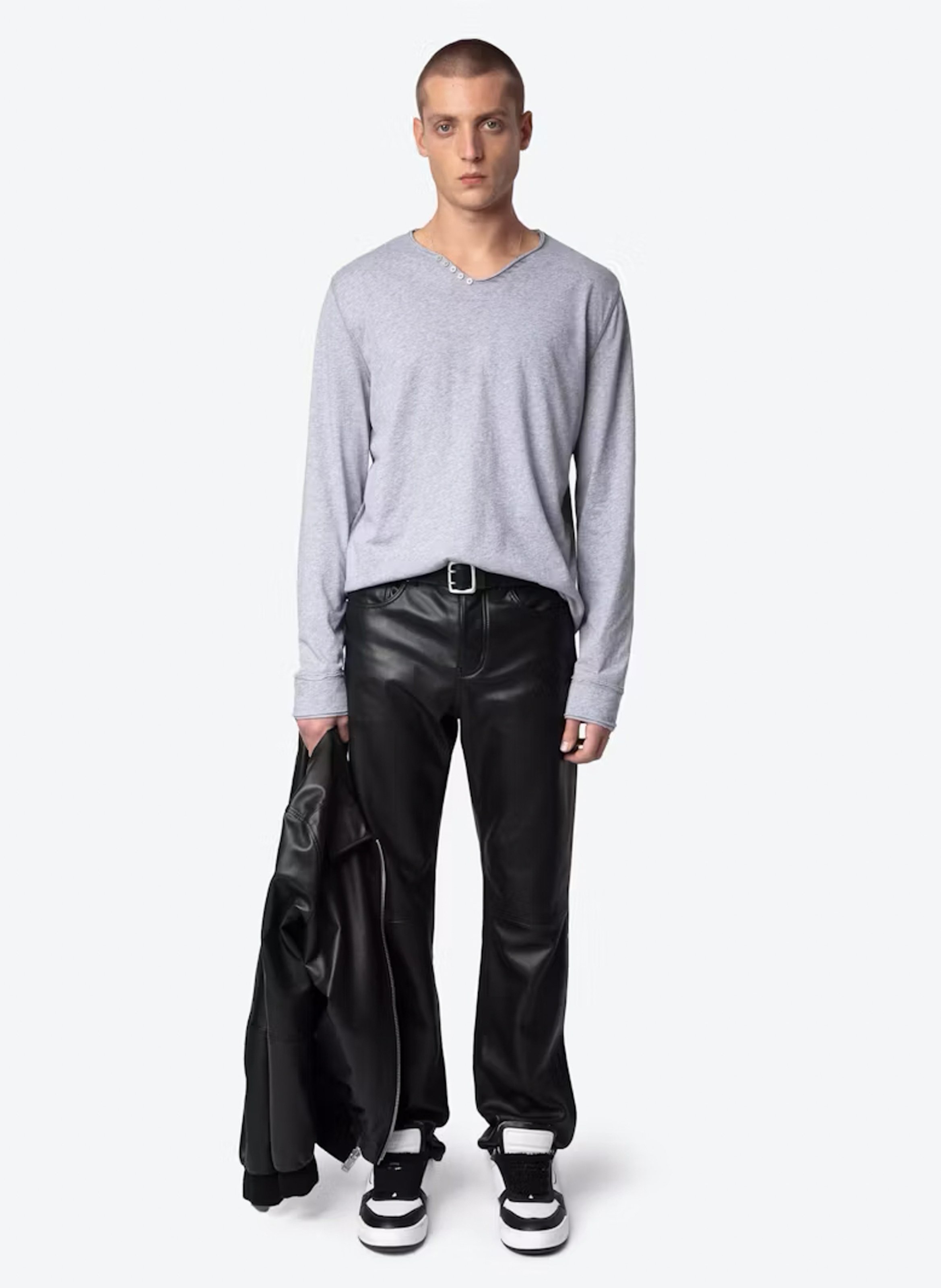 Straight-cut organic cotton T-shirt ZADIG&VOLTAIRE Grey