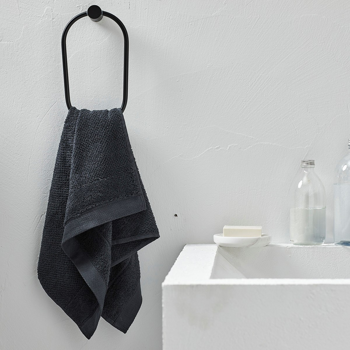 Solid color cotton bath towel TODAY LINGE DE MAISON Grey