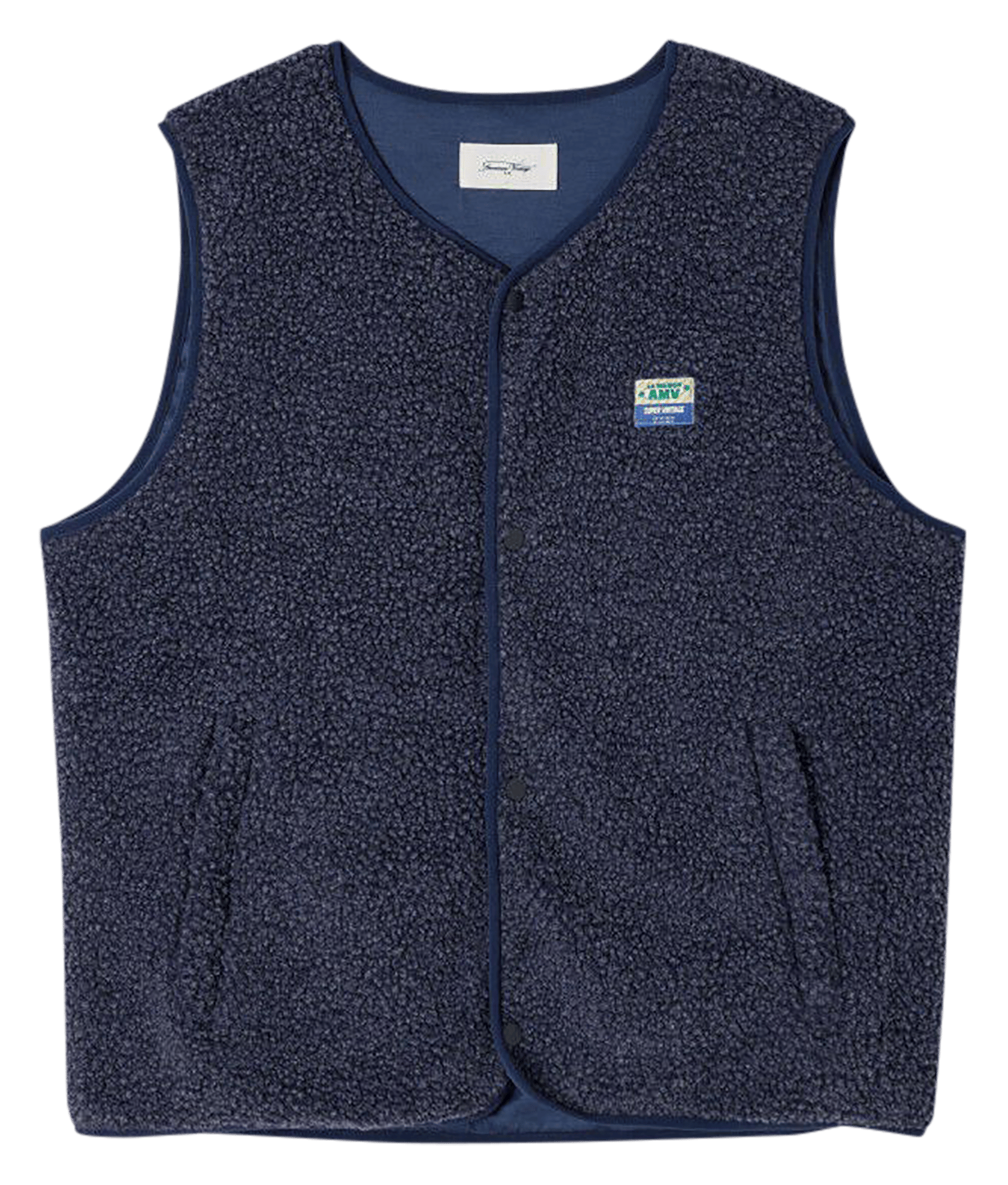 Veste col rond en sherpa  AMERICAN VINTAGE Bleu