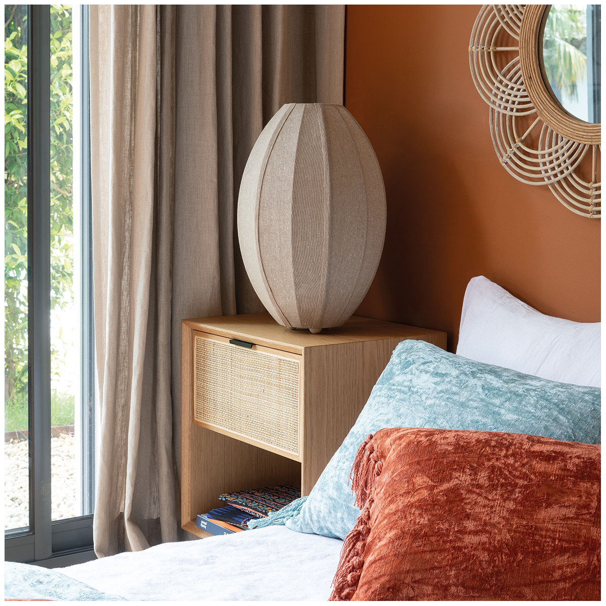 Burlap lamp BLANC D'IVOIRE White