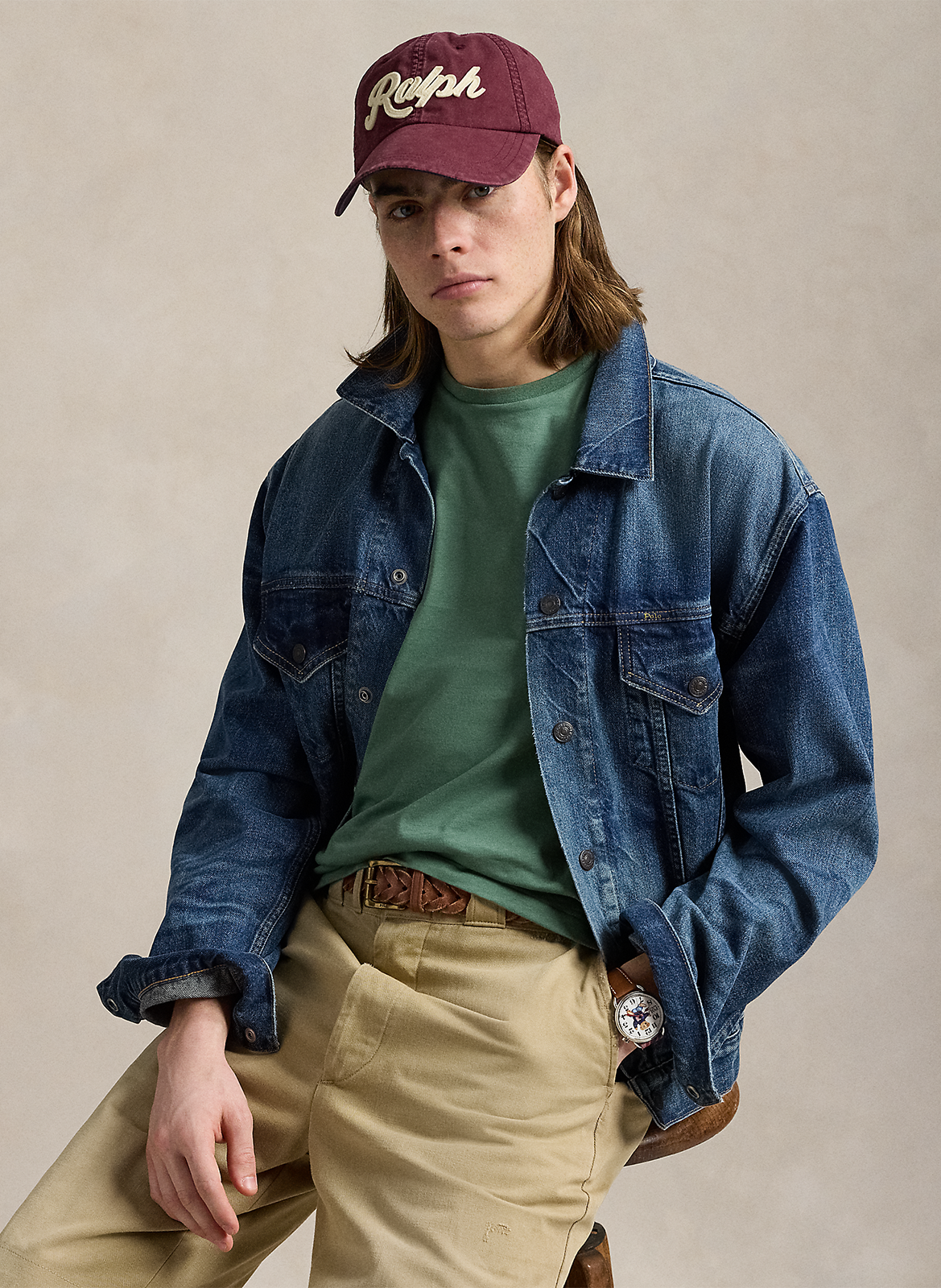 Tee-shirt col rond slim-fit en coton POLO RALPH LAUREN Vert