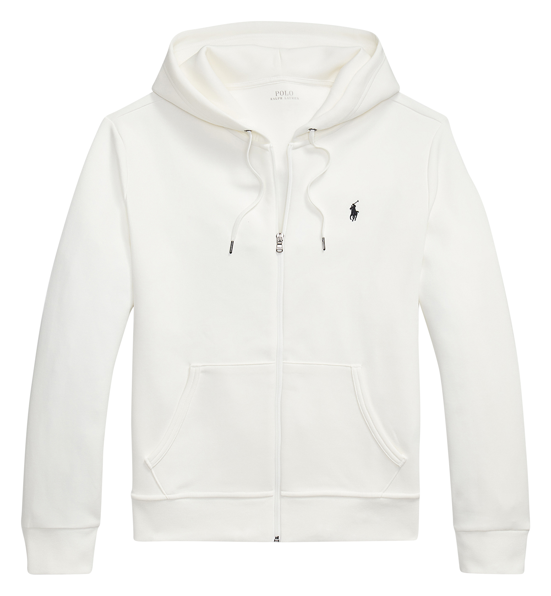 Zip-up soft cotton hoodie POLO RALPH LAUREN White