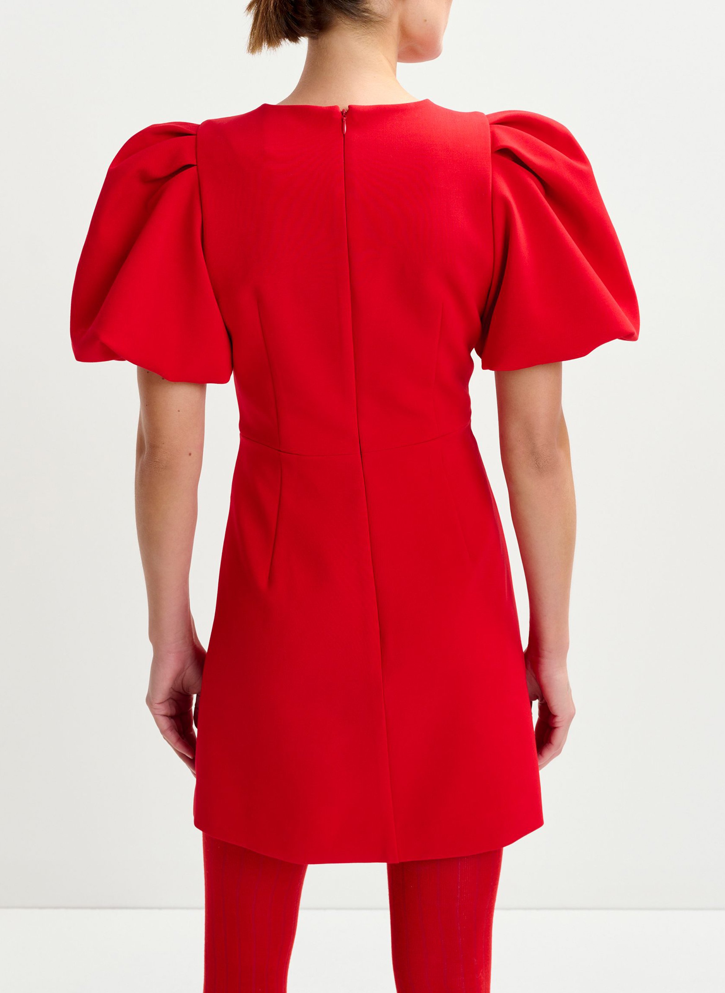 Short dress in mixed recycled fibers ESSENTIEL ANTWERP Red