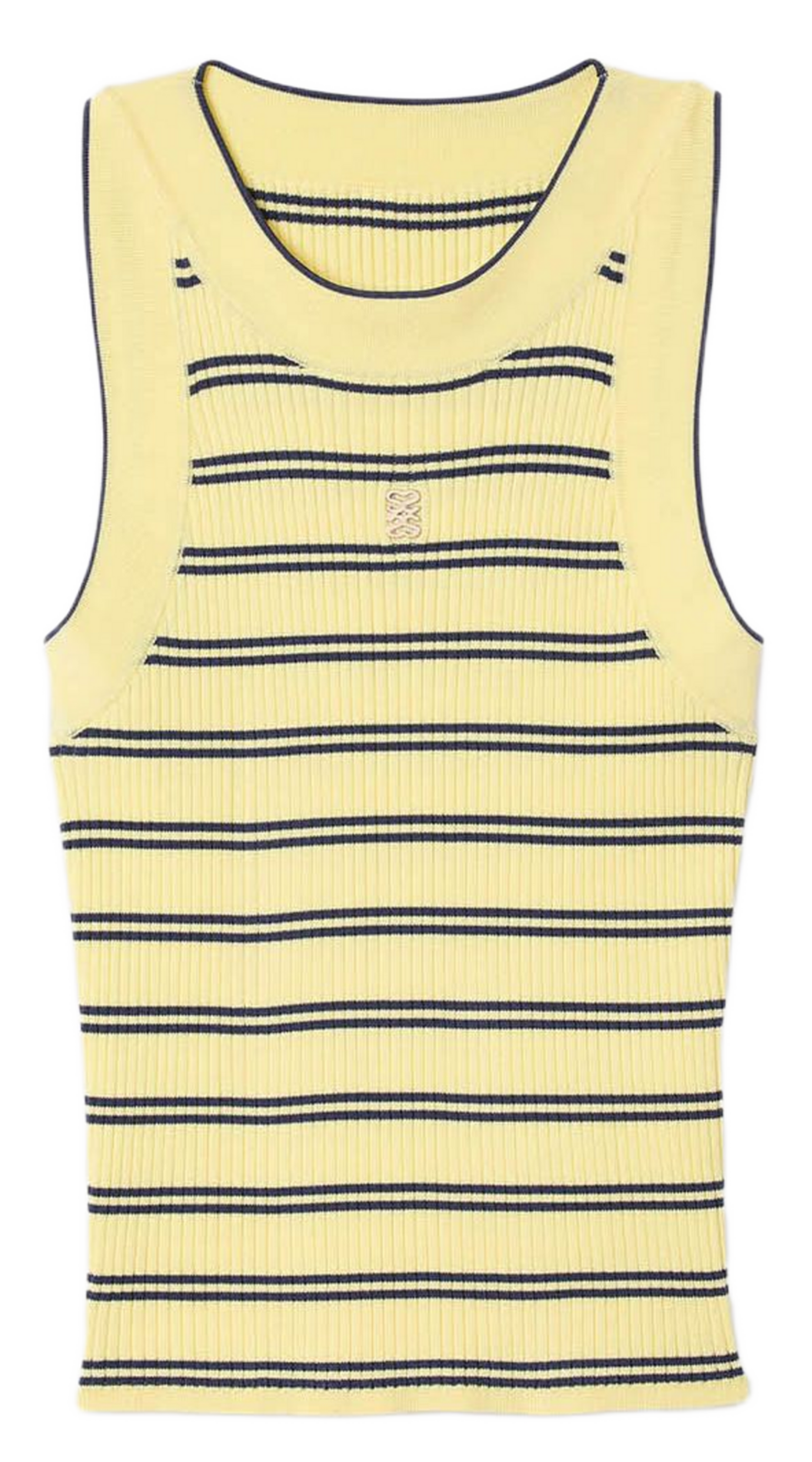 Pull col rond rayé SANDRO Jaune