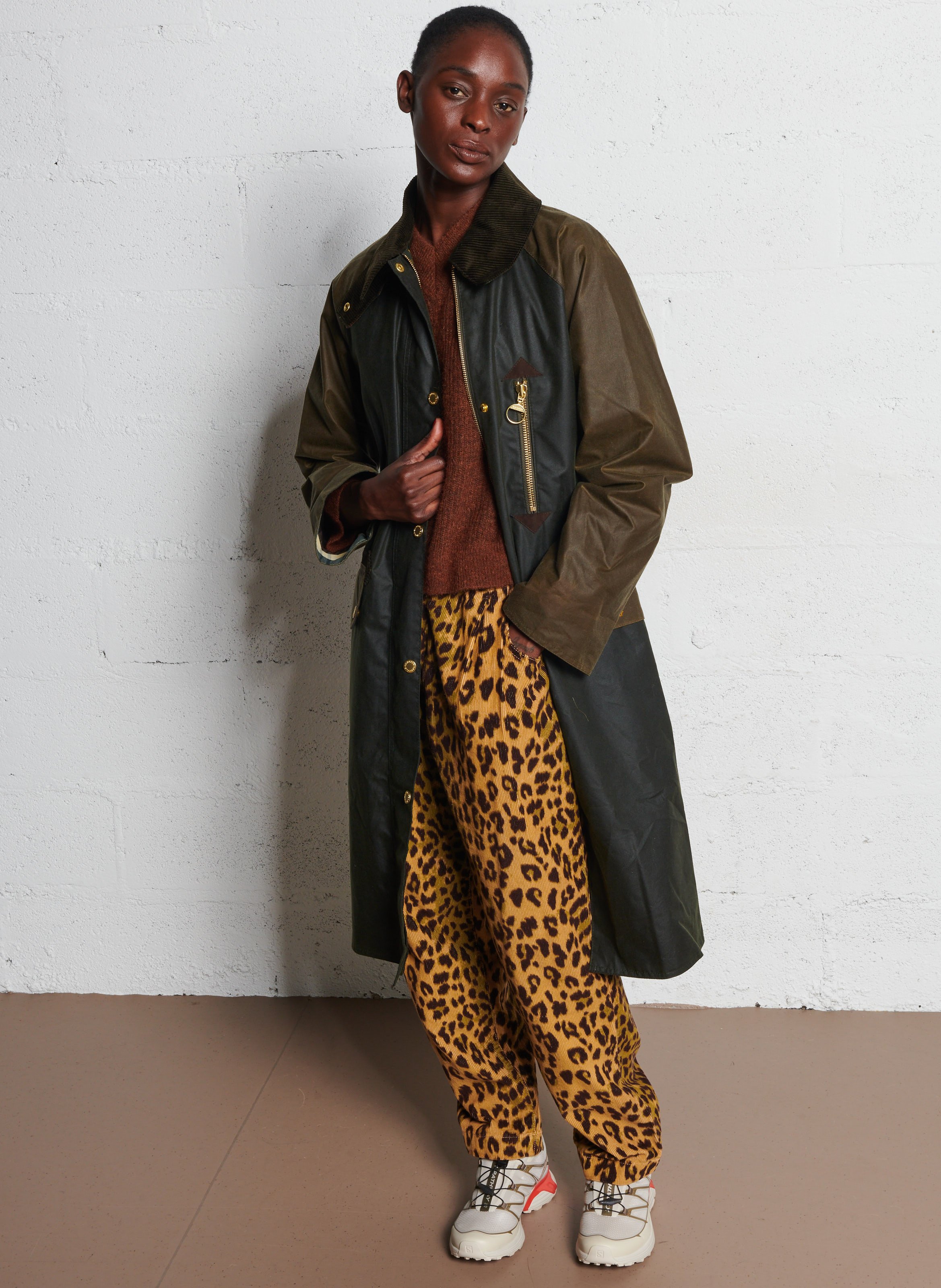 Veste droite en coton BARBOUR Kaki