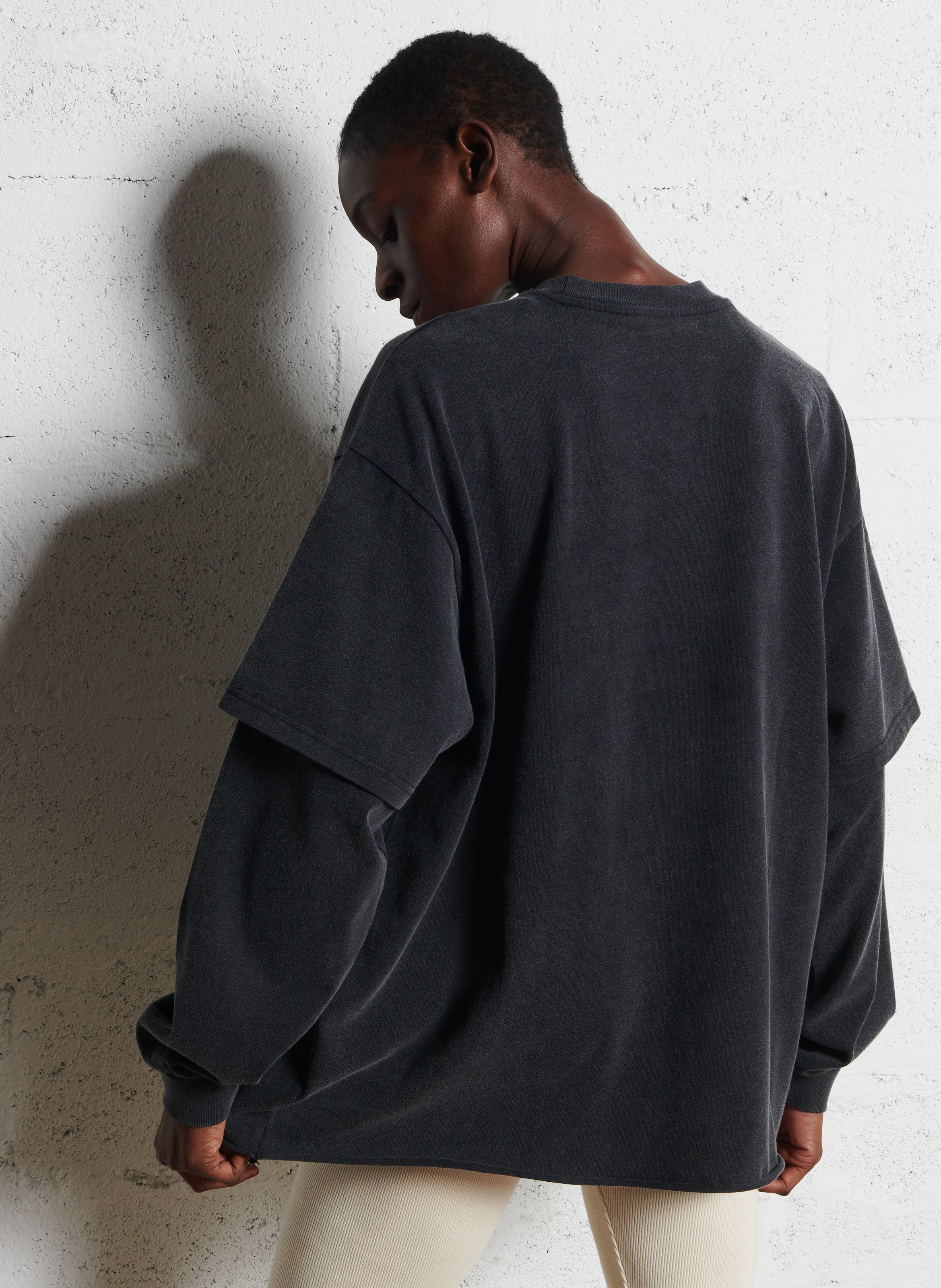 Sweat col rond en coton NEWTONE Gris