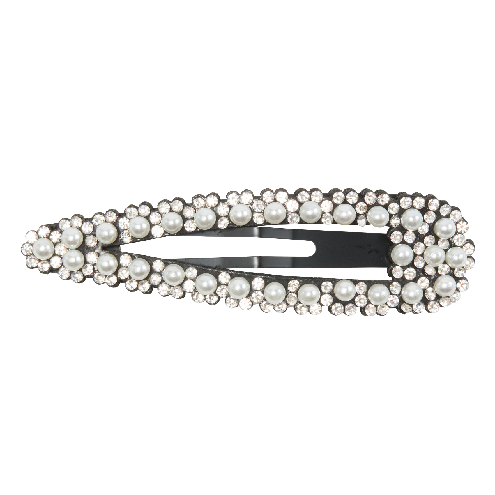 Barrette ornée de strass et perles AU PRINTEMPS PARIS Argent