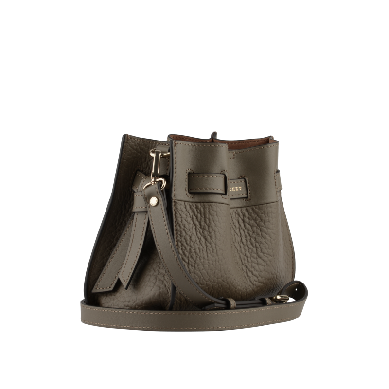 Shoulder bag - cowhide leather POURCHET Brown