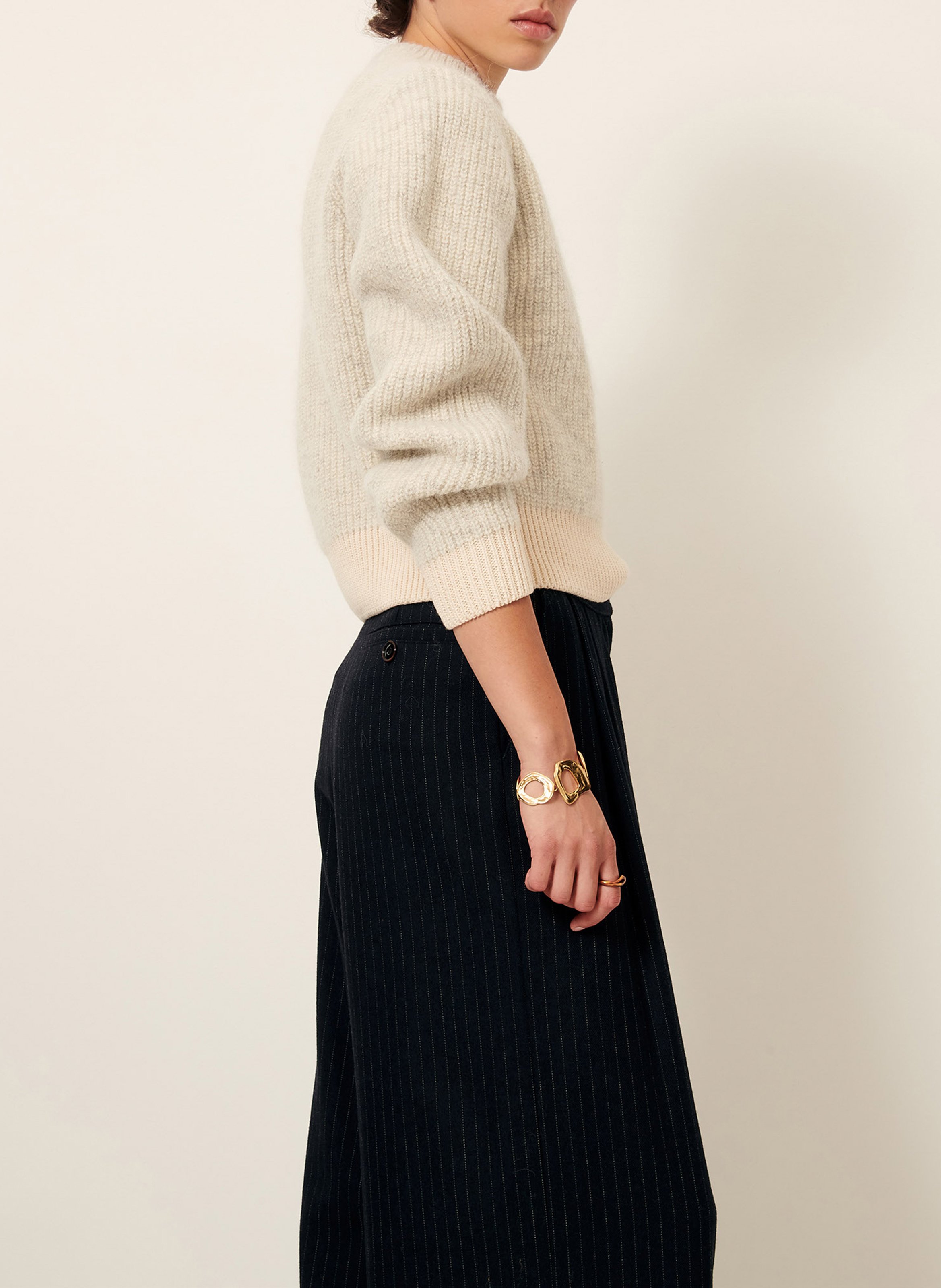 Pull droit en maille SESSUN Gris