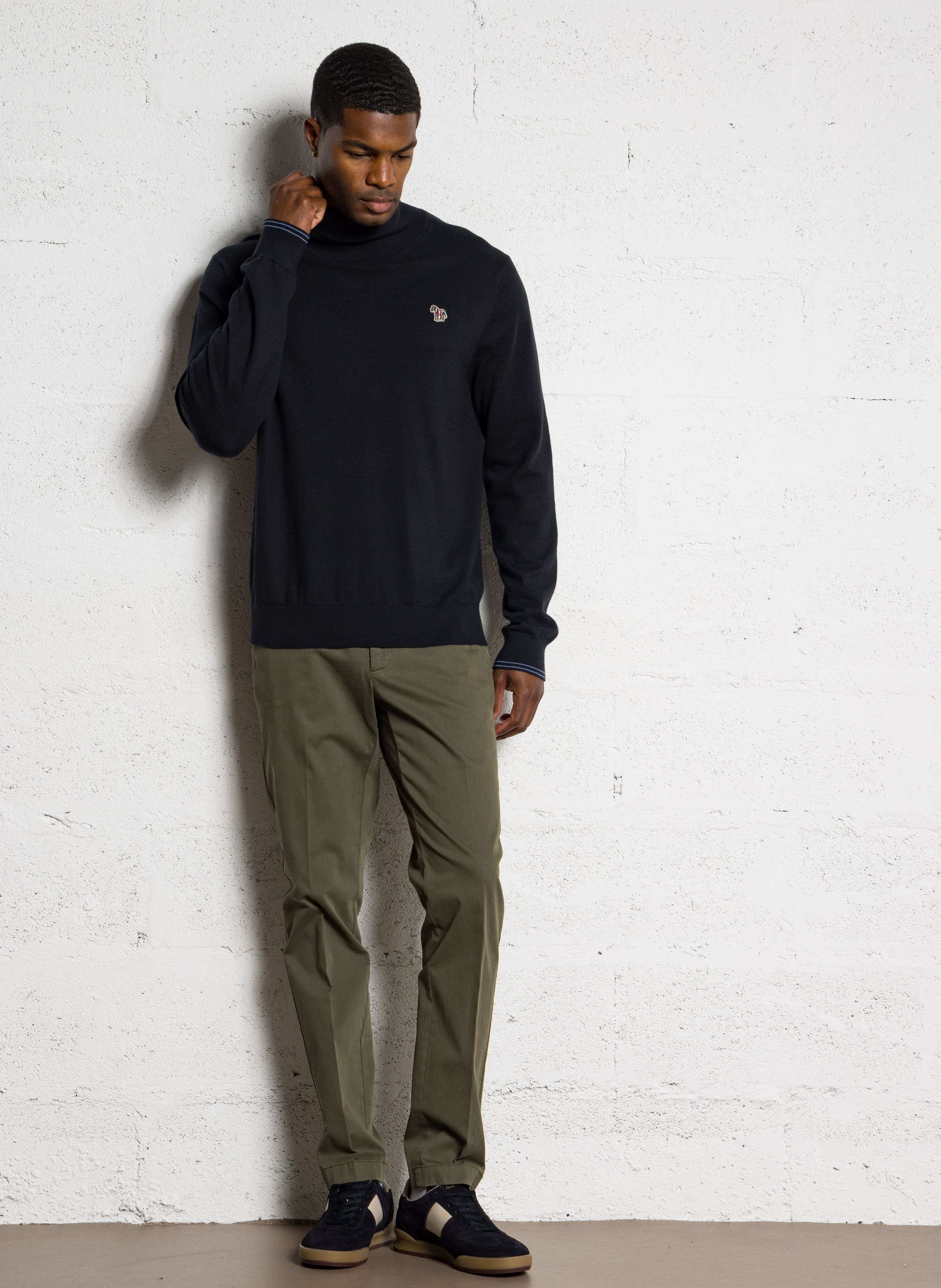 Cotton-blend turtleneck sweater PAUL SMITH Black