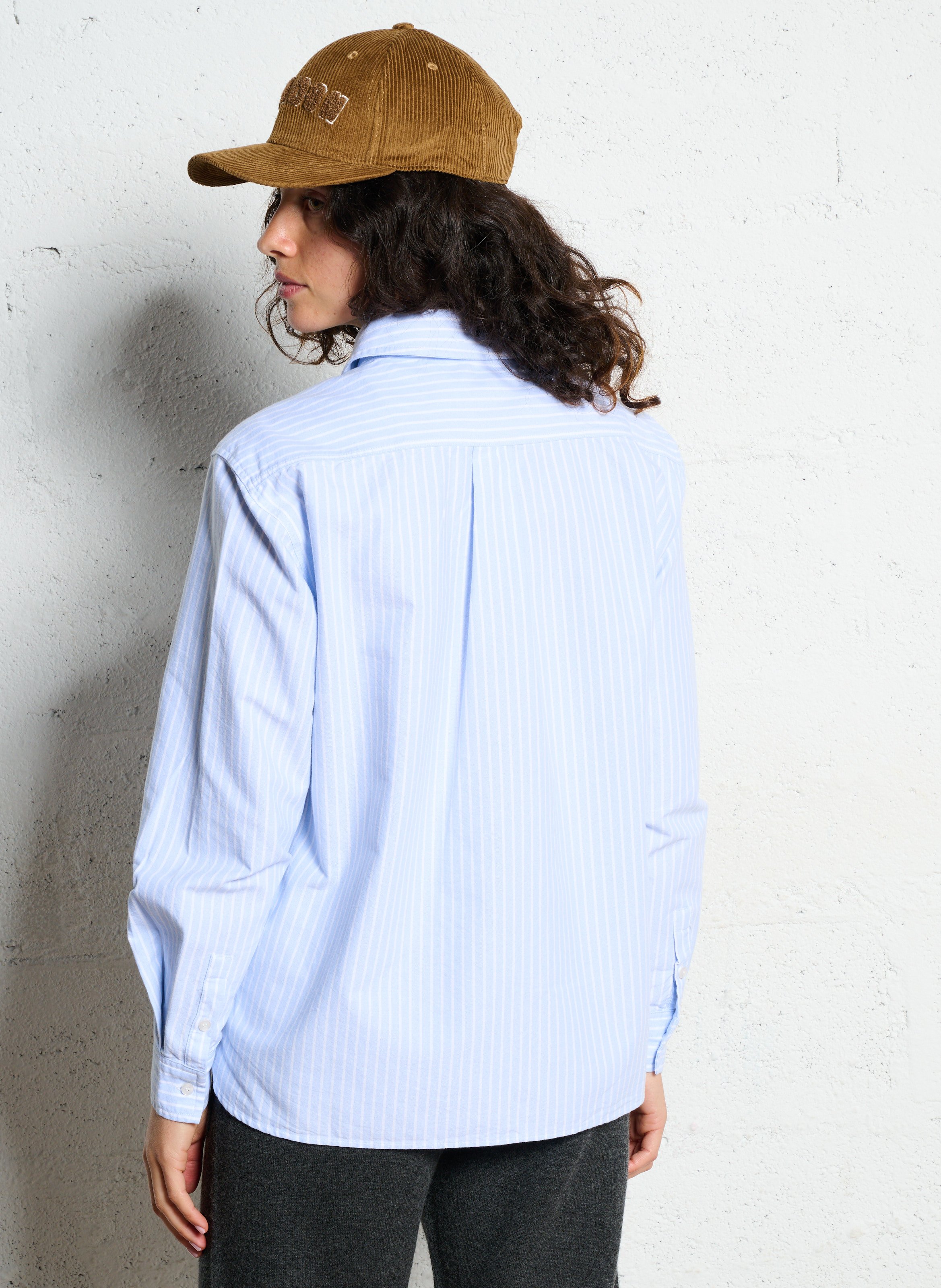 Chemise col classique en coton MAISON 123 Bleu