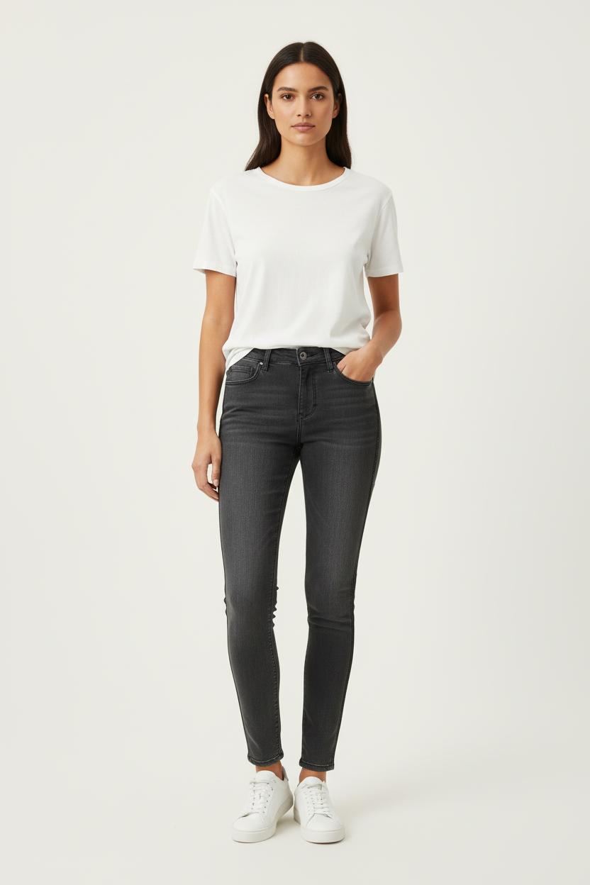 Cropped slim jeans with studs COMPTOIR DES COTONNIERS - Seconde main Grey