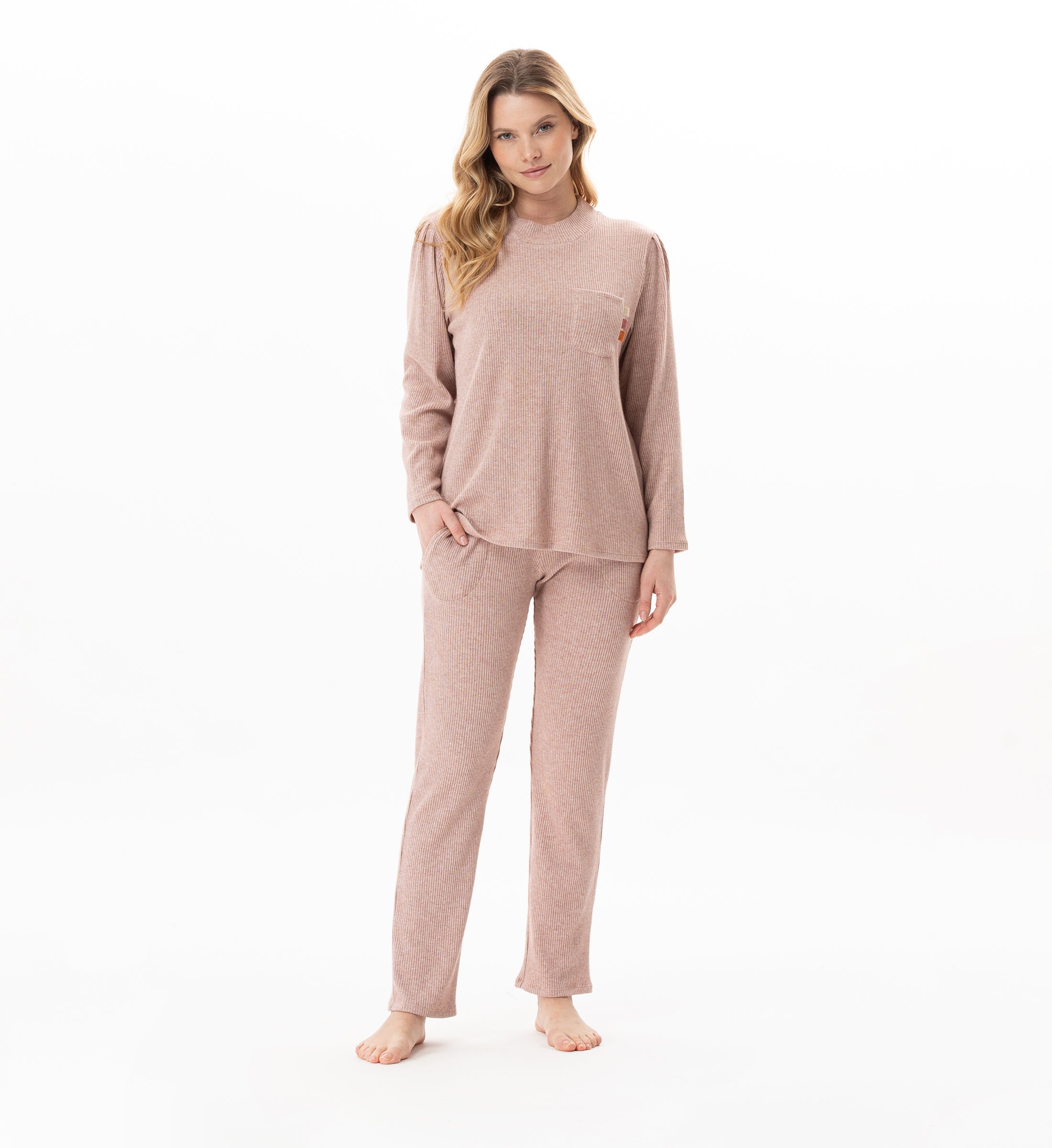 Lurex knitted homewear set LE CHAT Pink