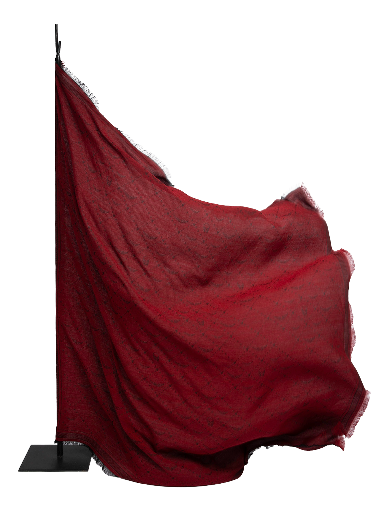 Jacquard Monogramm Schal ZADIG&VOLTAIRE Rot