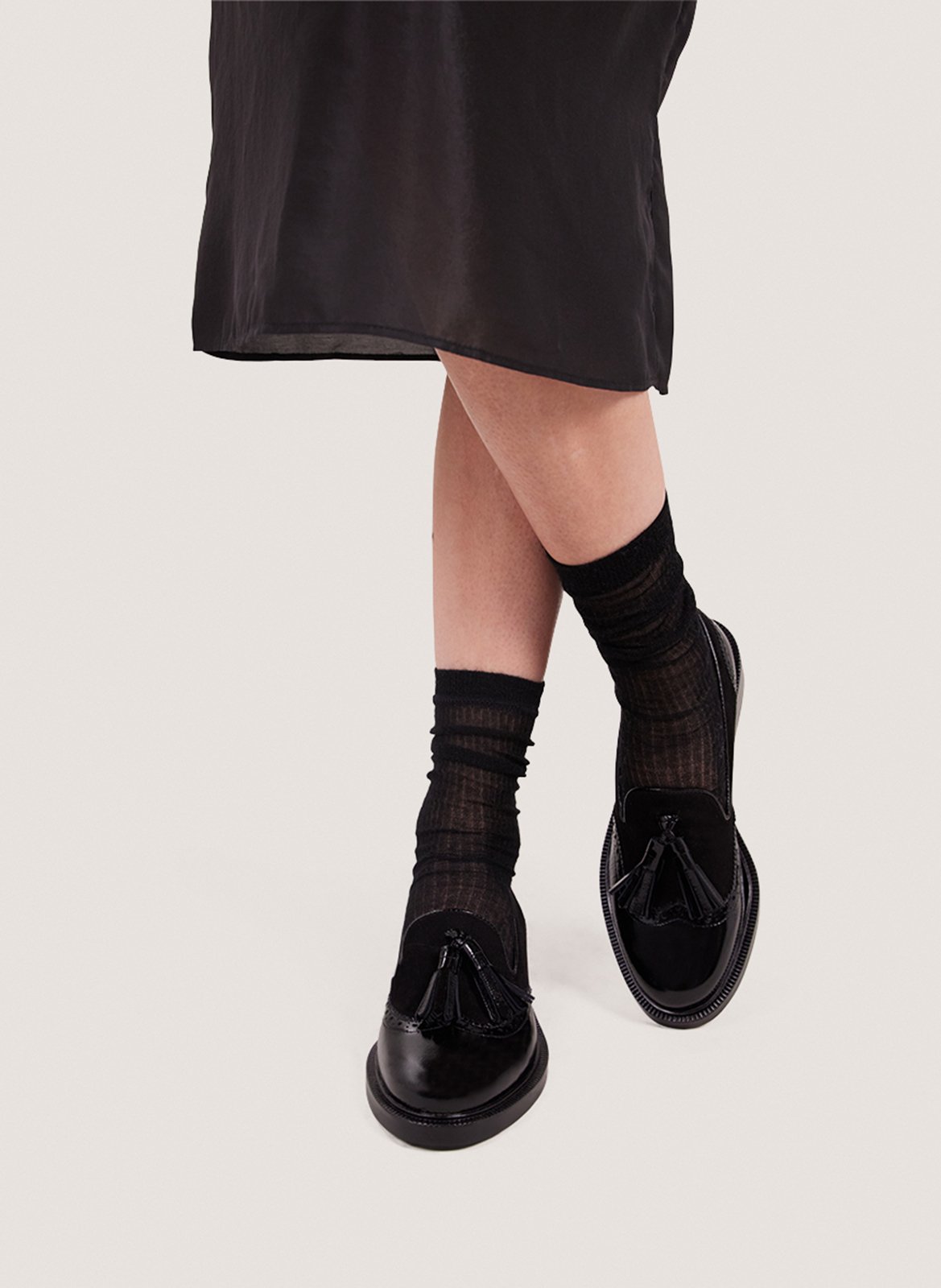 Mocassins en cuir verni JONAK Noir