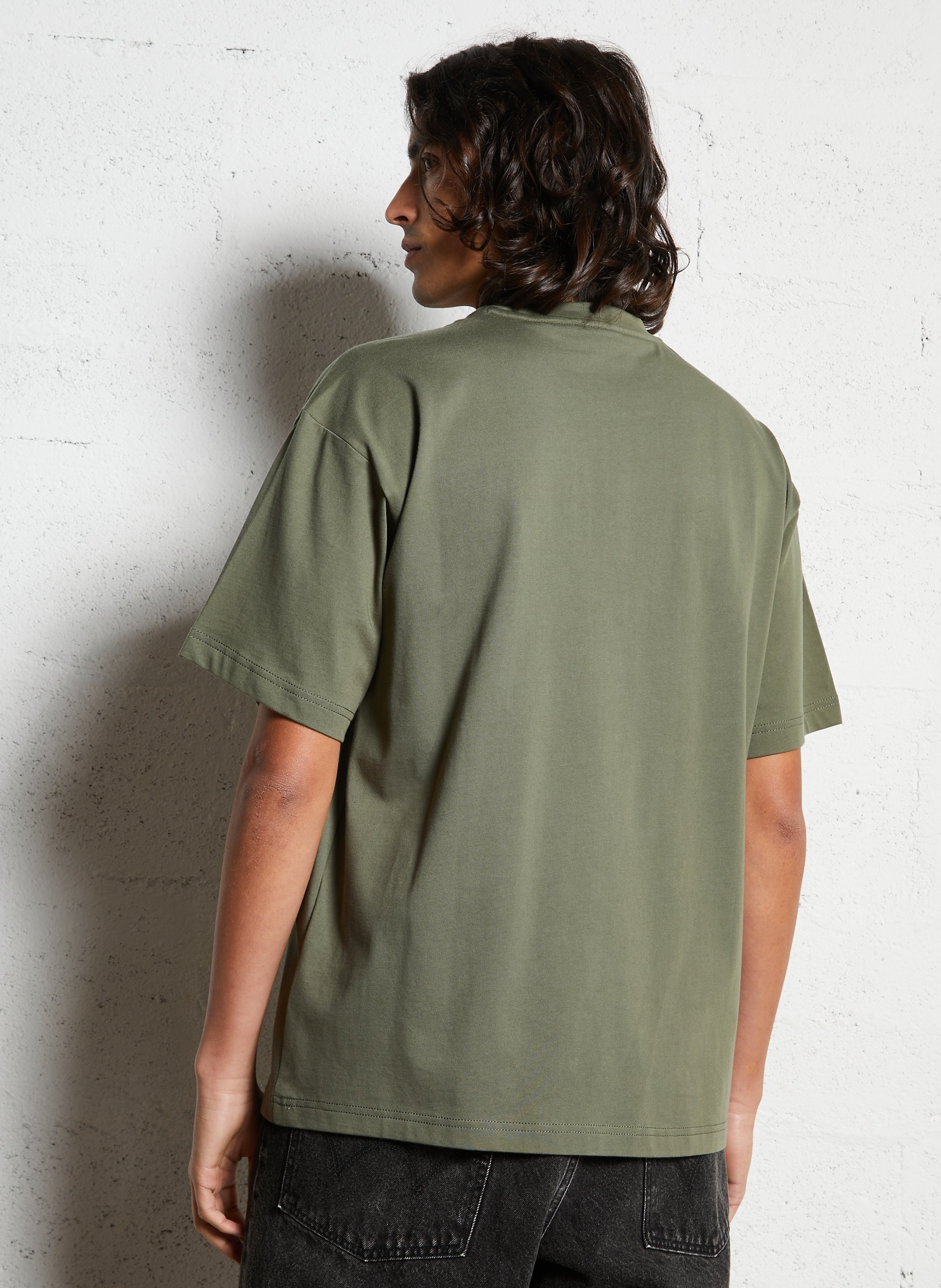 Weites Rundhals-T-Shirt aus bedruckter Baumwolle NAPAPIJRI Grun