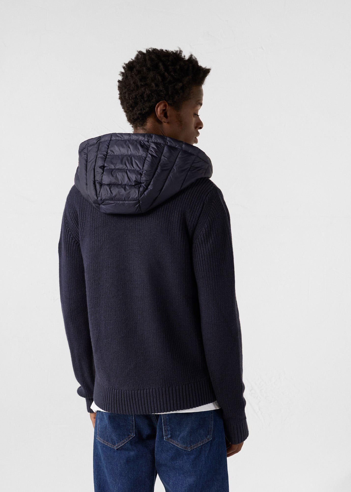 Two-tone jumping down jacket JOTT Blue