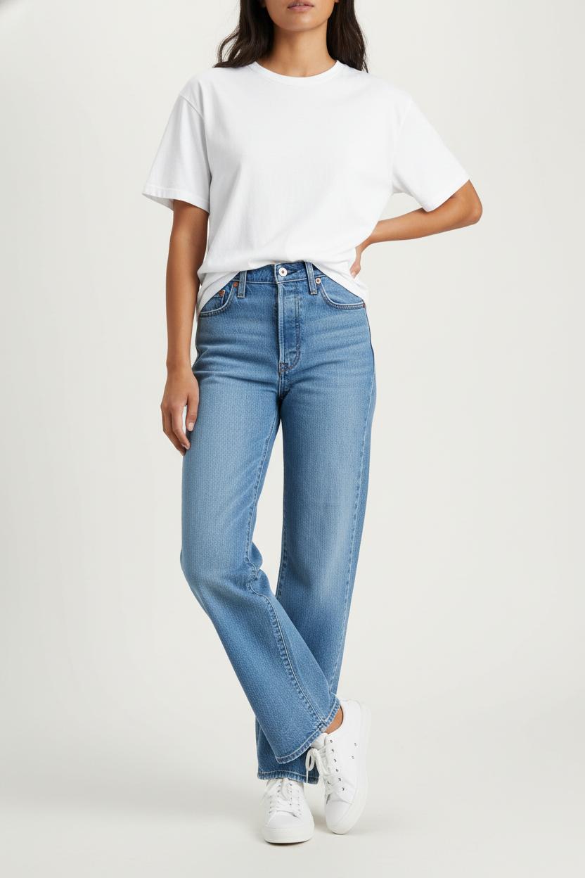 Cropped slim jeans with studs LEVI'S - Seconde main Blue