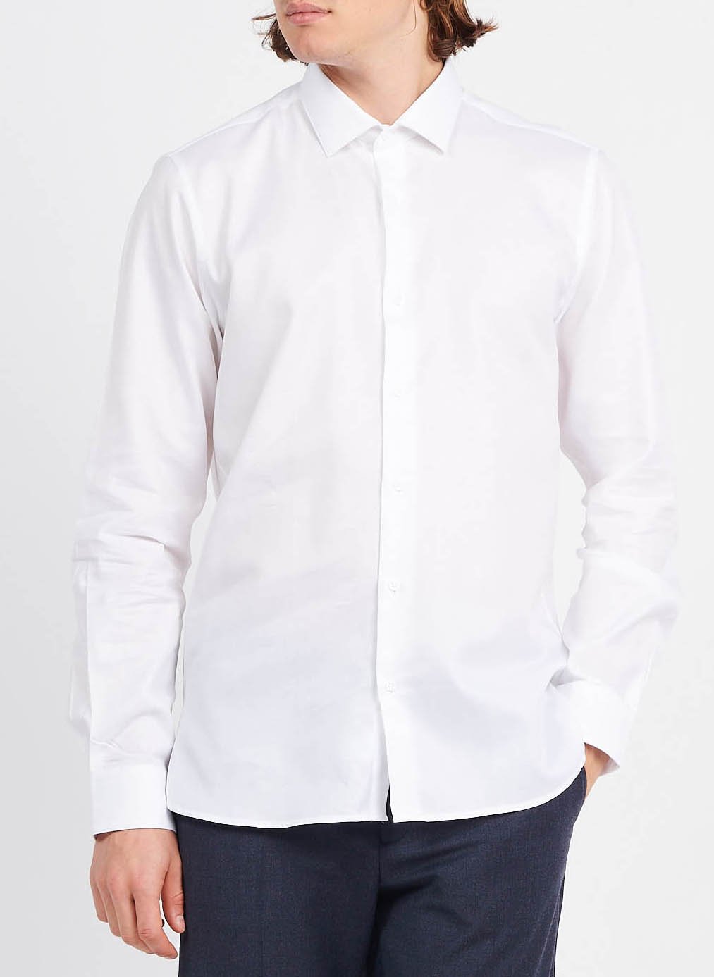Regular-fit cotton shirt with classic collar ATELIER PRIVE White