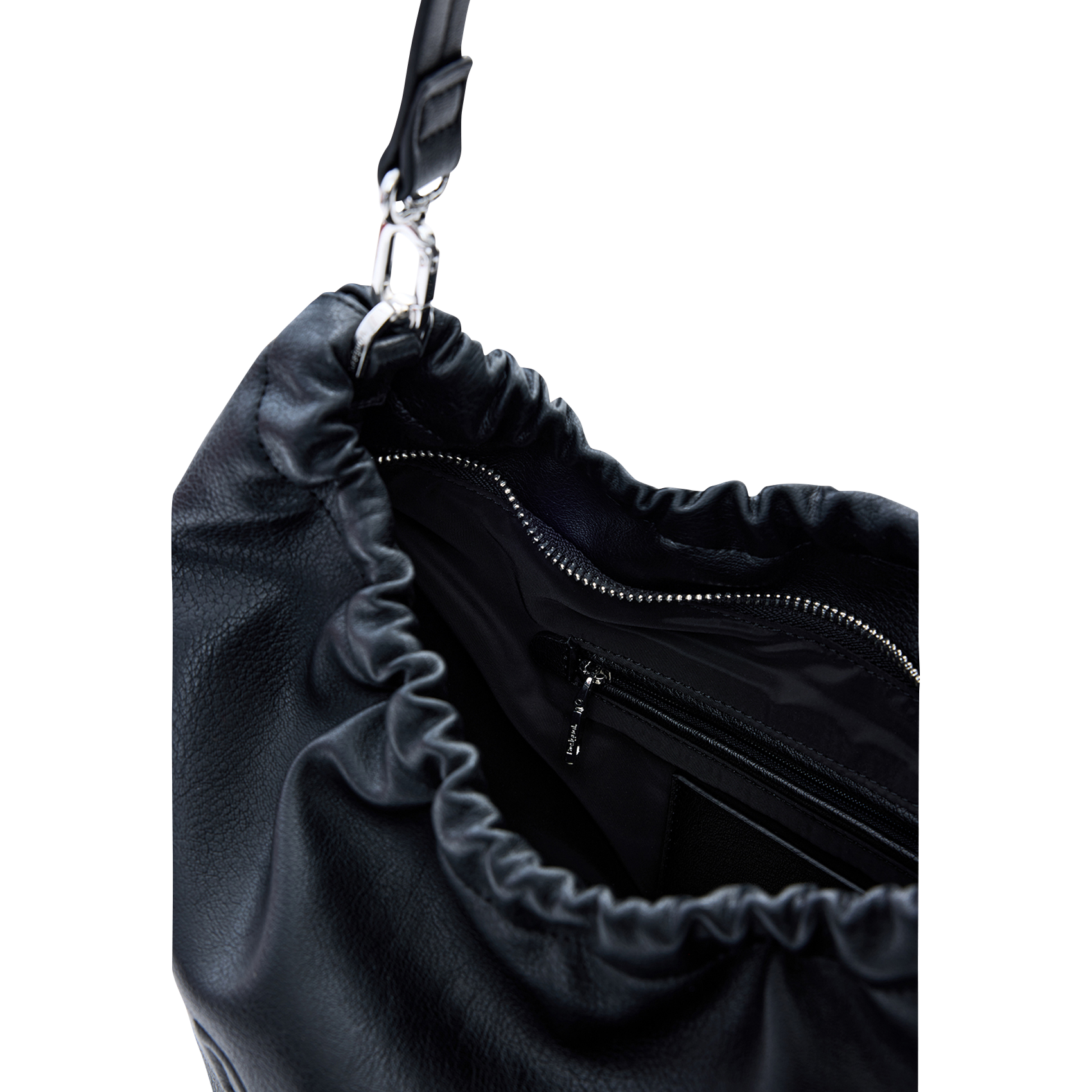 Bolso al hombro de piel de imitación DESIGUAL Negro